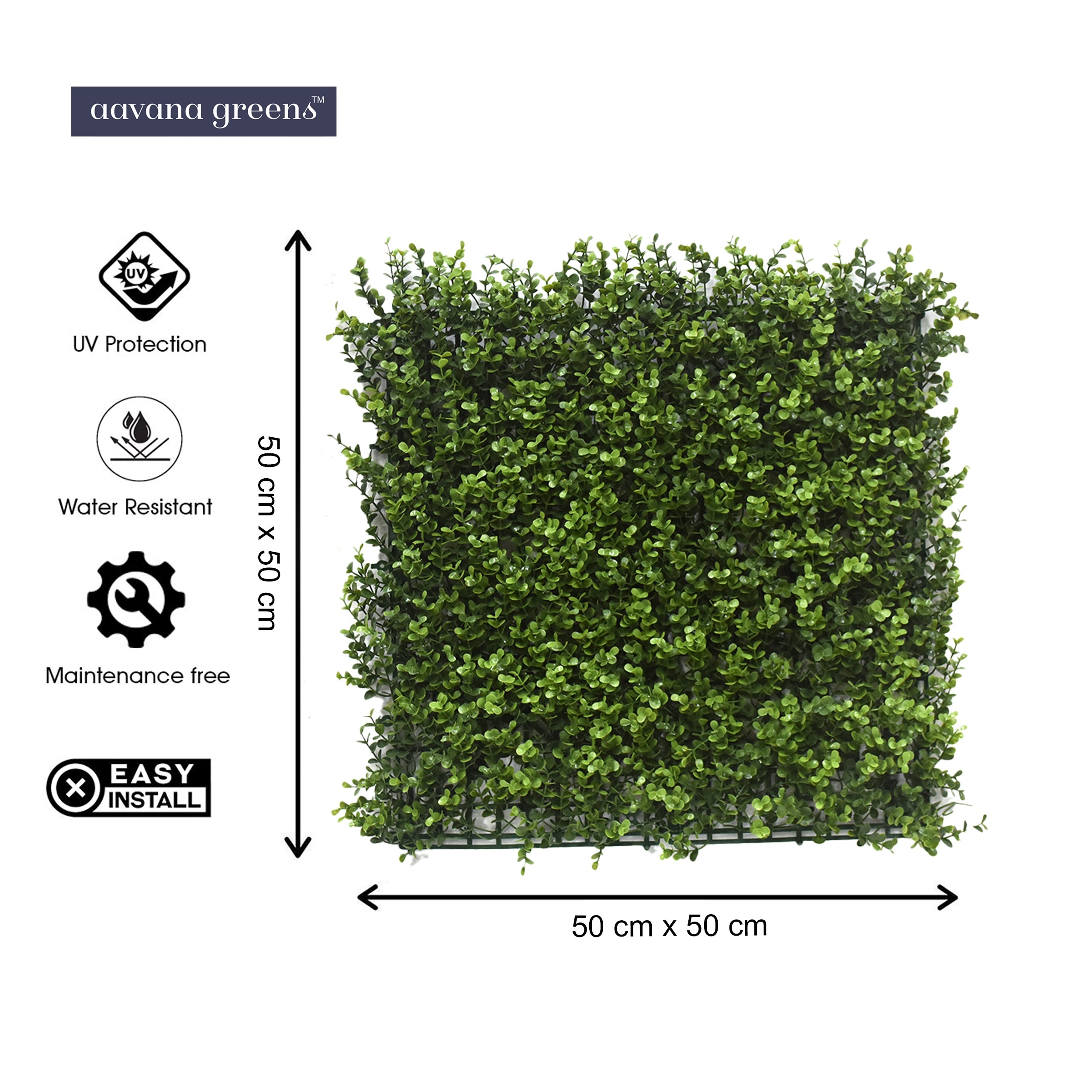 Artificial Vertical Garden Wall Panel 50X50 CM
