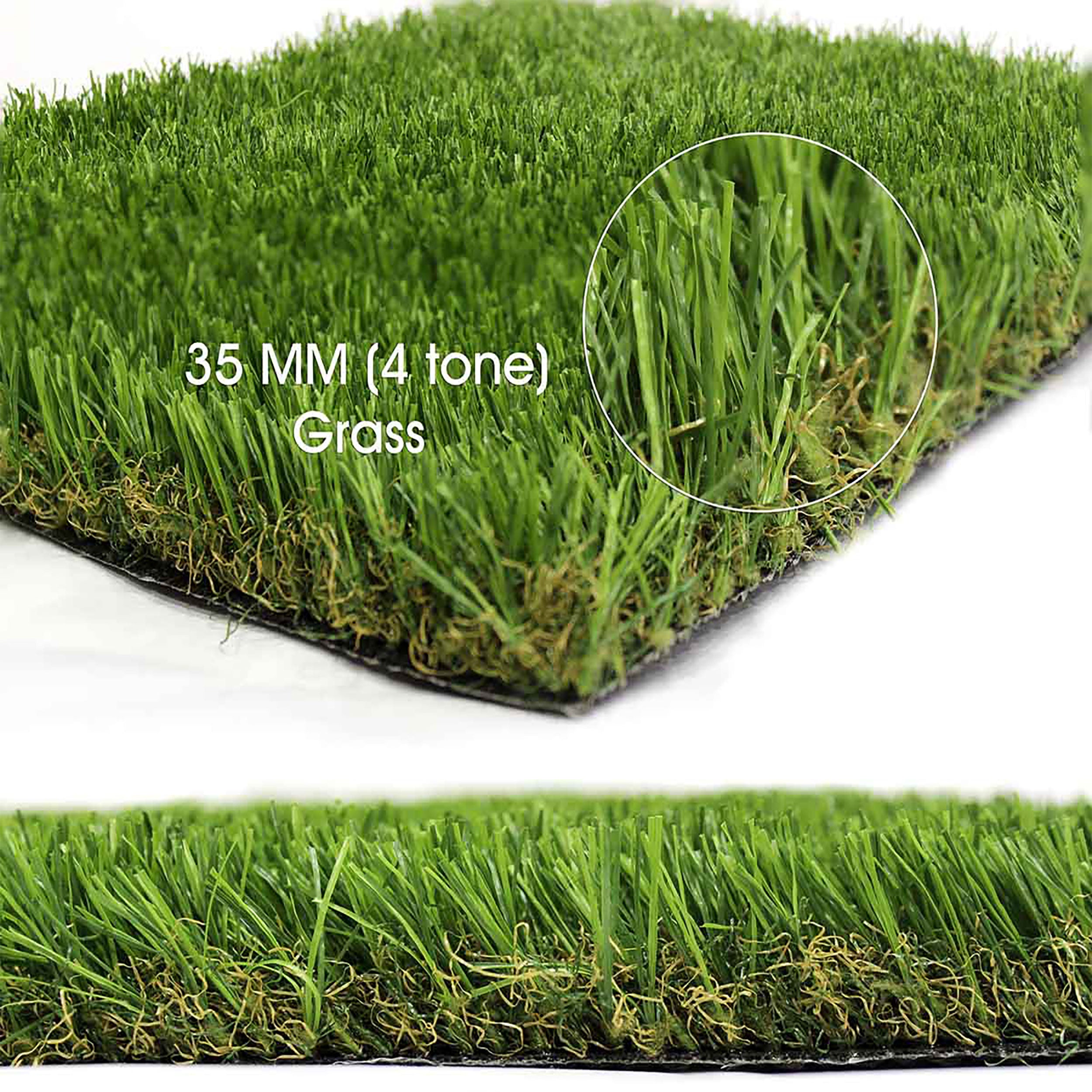 35mm Mint Artificial Grass 6.5 Feet Width PE & PU Material Grass For Indoor And Outdoor Use