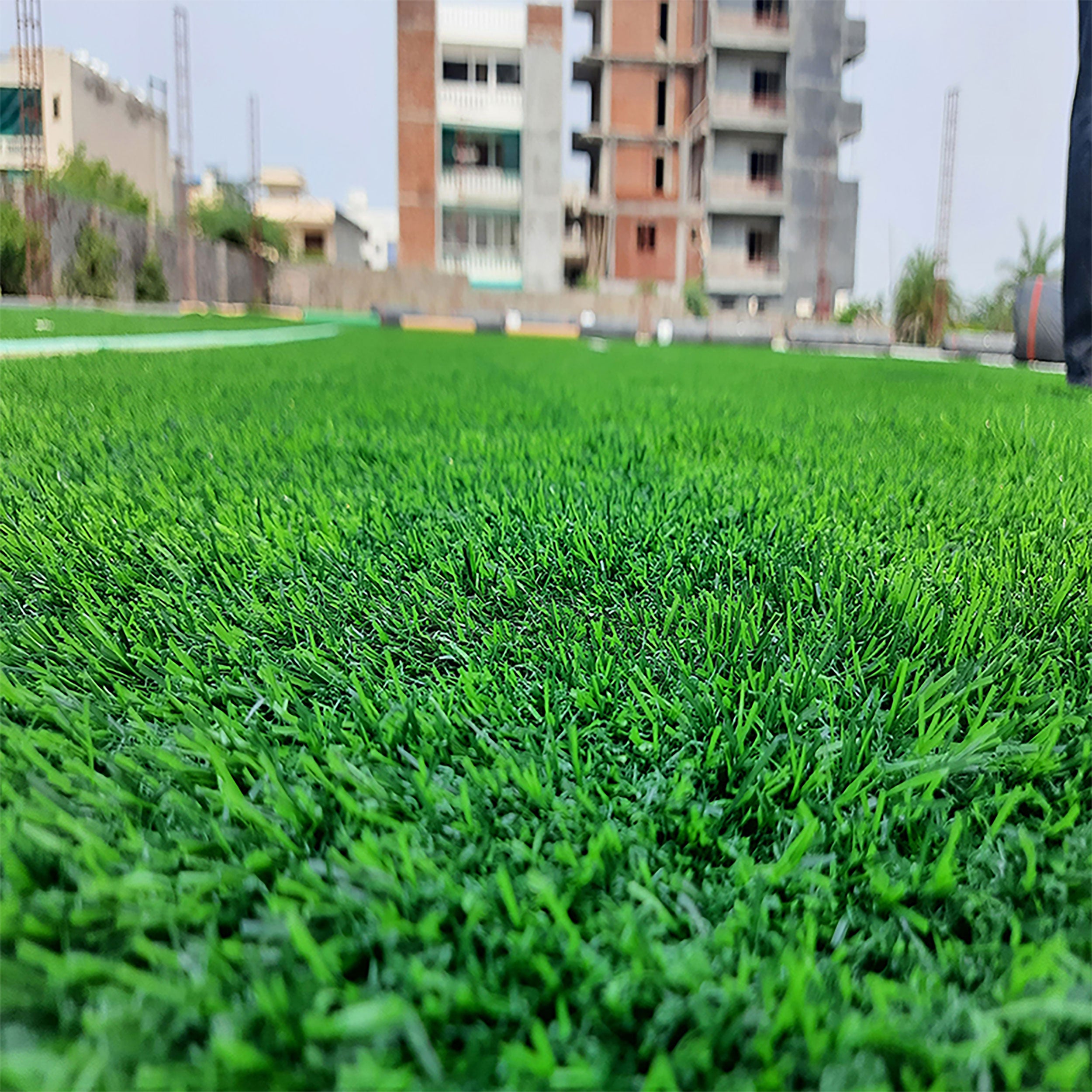 50mm Emerald Artificial Grass 6.5 Feet Width PE & PU Material Grass For Indoor And Outdoor Use