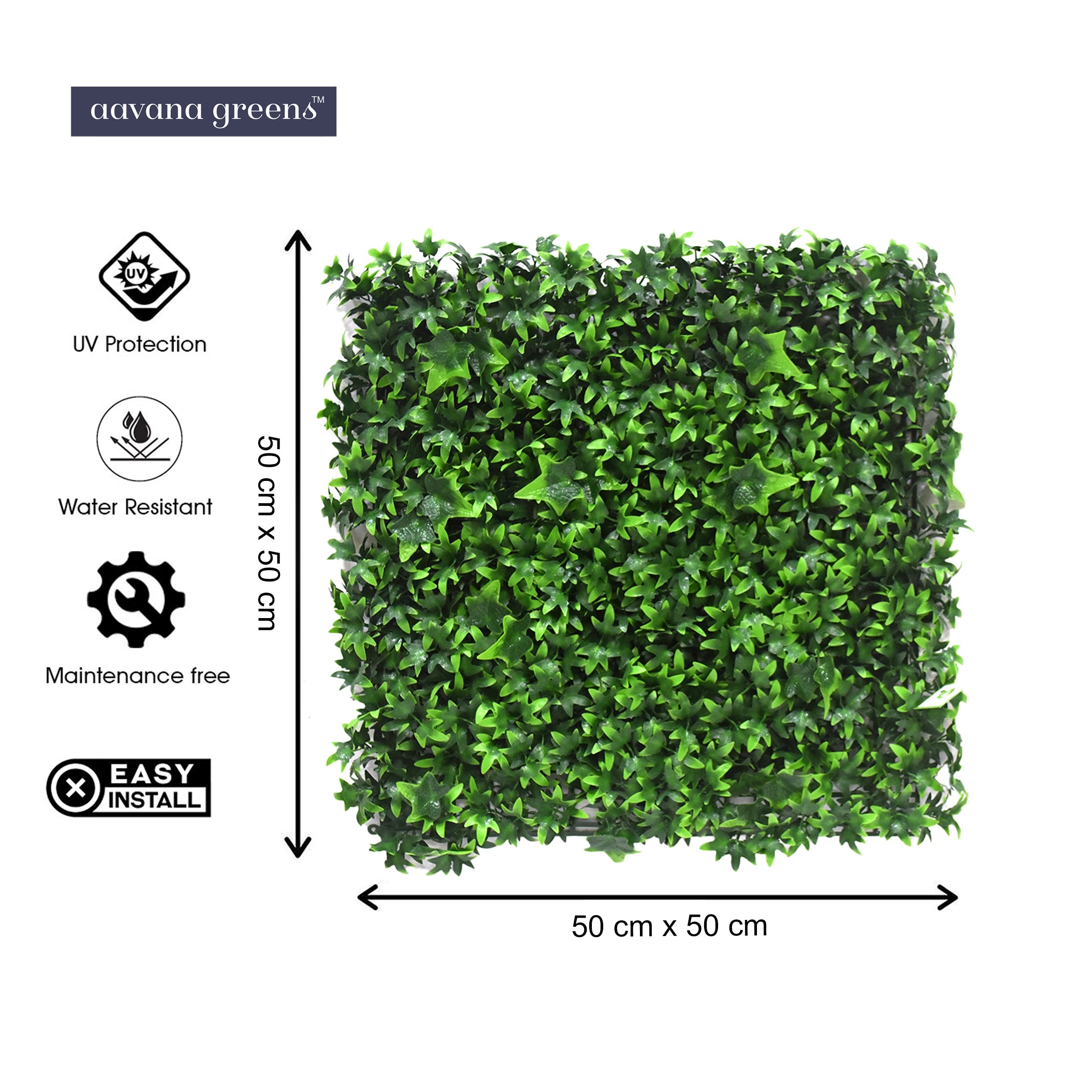 Artificial Vertical Garden Wall Panel 50X50 CM