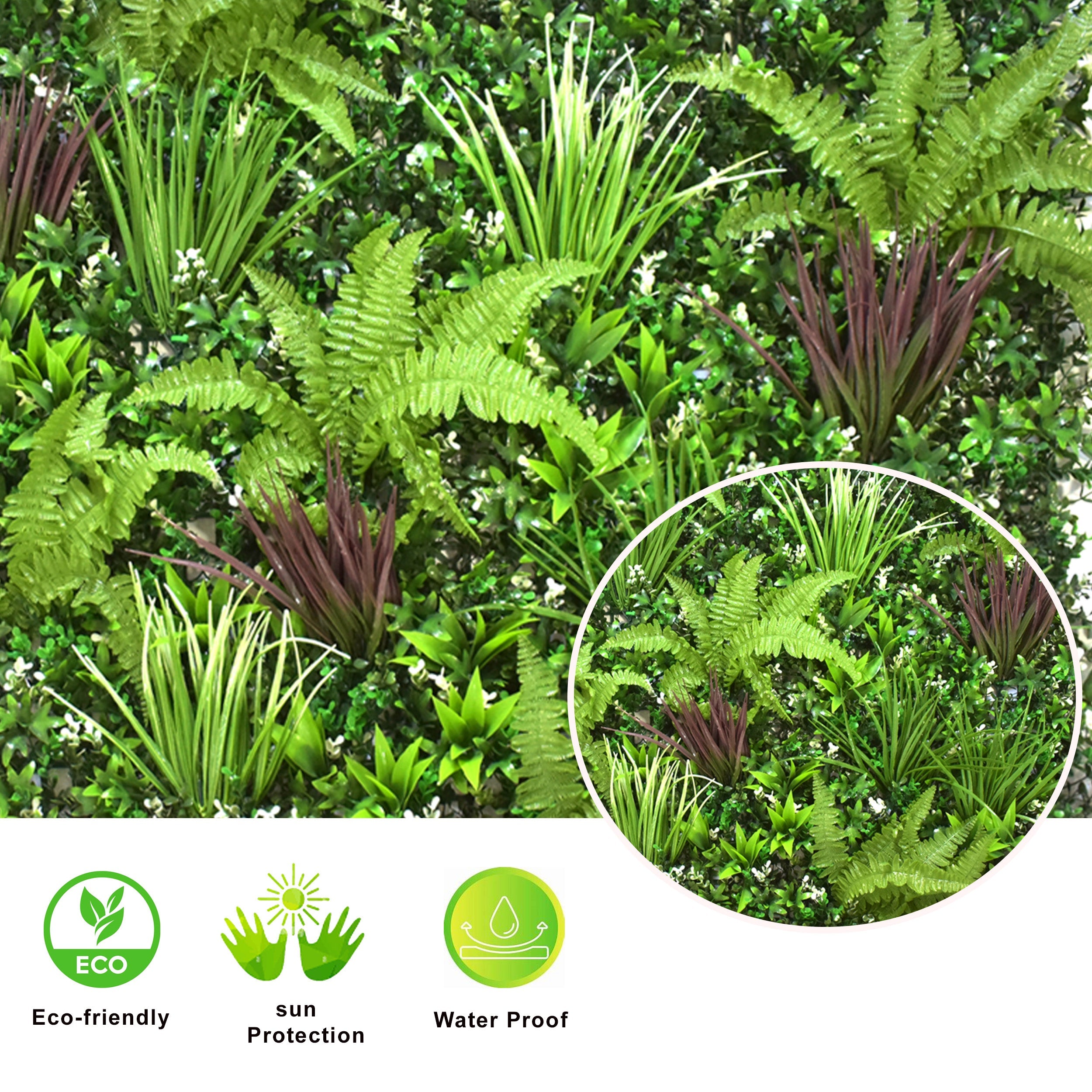 Artificial Vertical Garden Wall Panel 100X100 CM