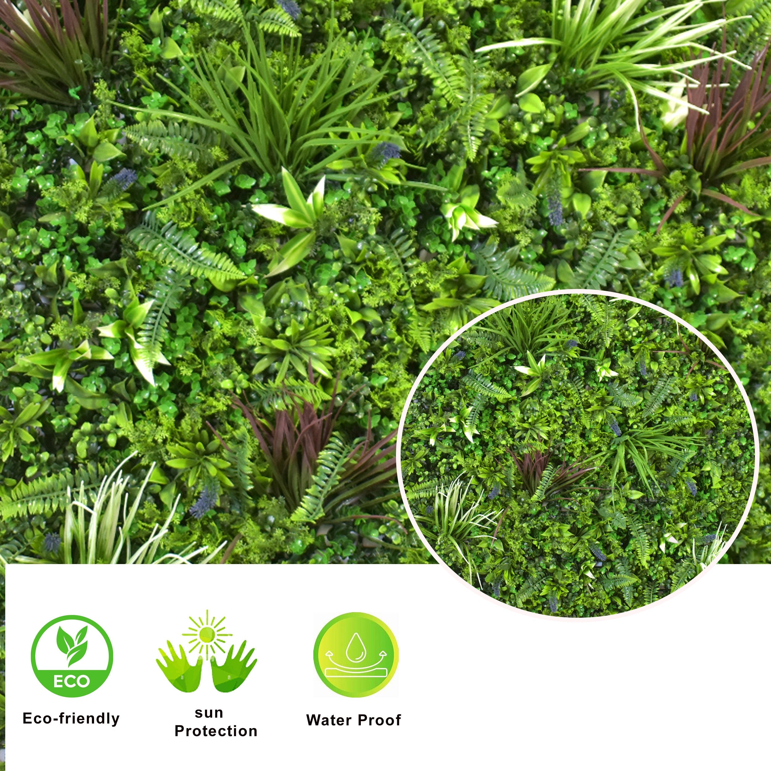 Artificial Vertical Garden Wall Panel 100X100 CM