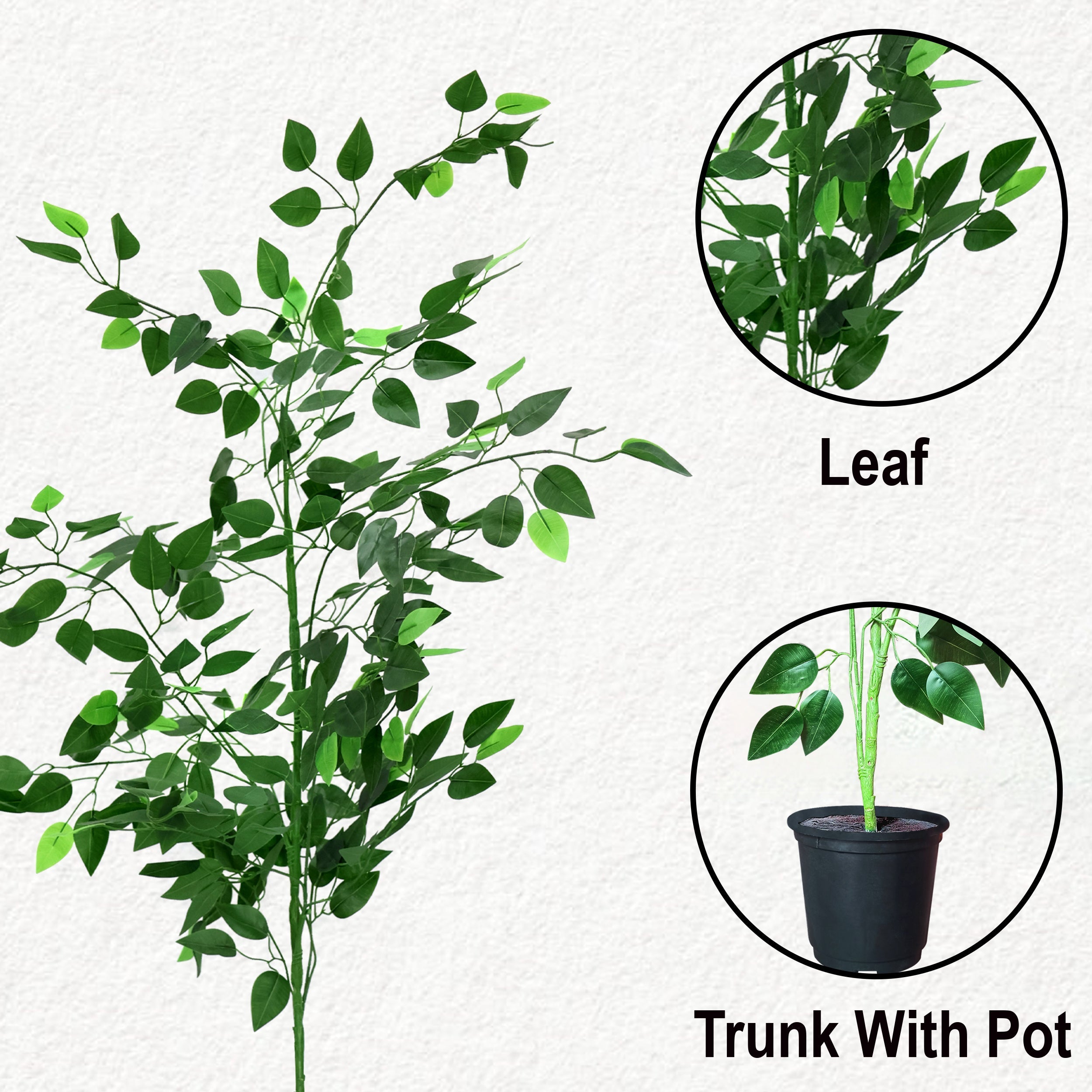 48"( 121 cm ) Silk Artificial Ficus Tree Pack of 2