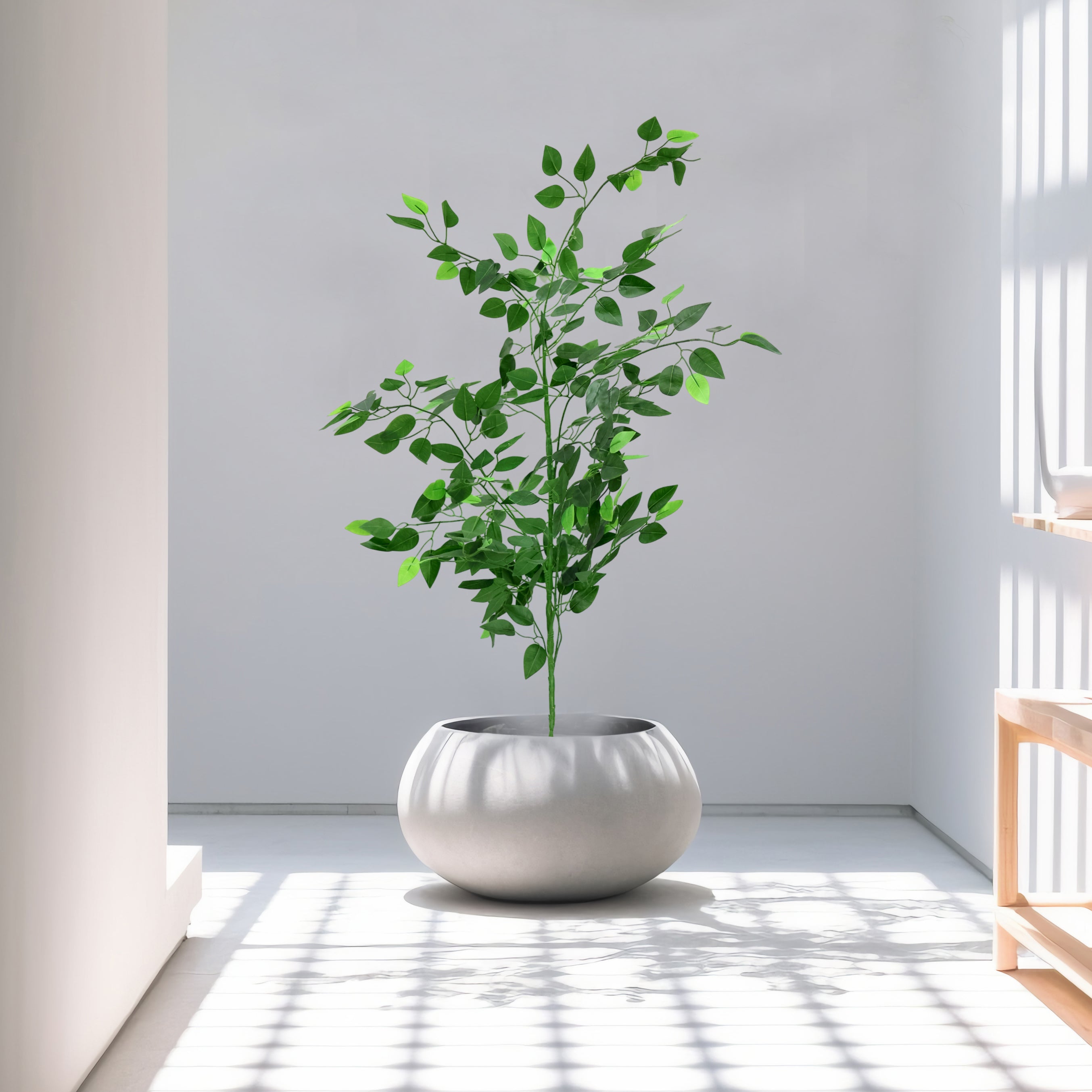 48"( 121 cm ) Silk Artificial Ficus Tree Pack of 2