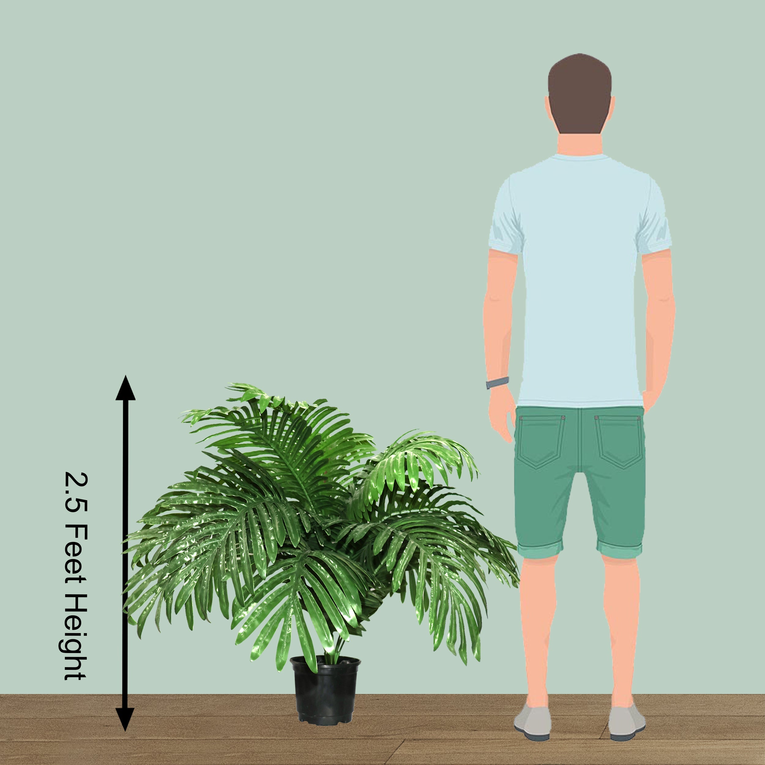 30" ( 76 cm )  Height Artificial Boston Fern Tree Pack of 1
