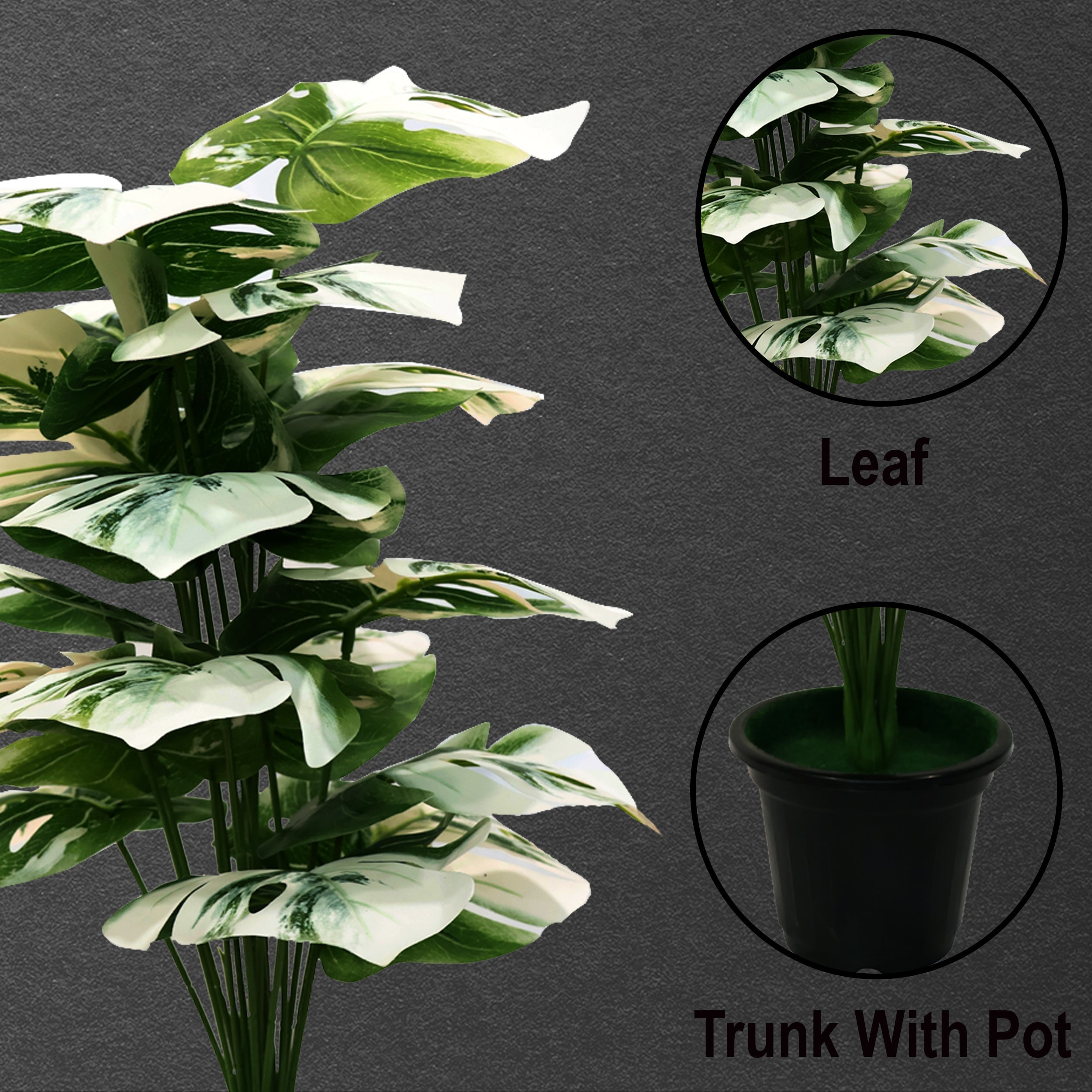 30" ( 76 cm ) Artificial Plants Green Monstera Pack of 2