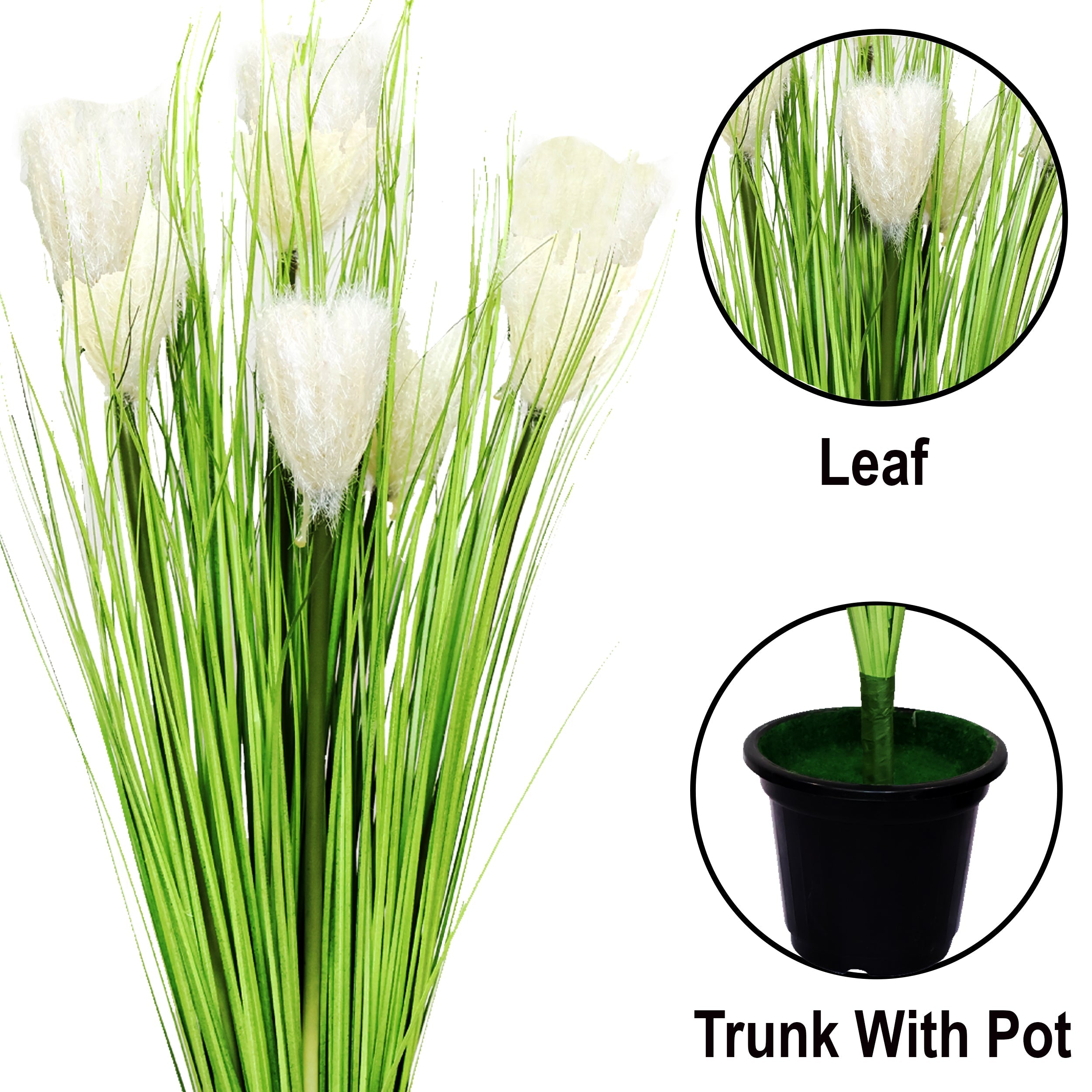 30"(76 cm )  Artificial Plants with Reed Flowers Pack of 2