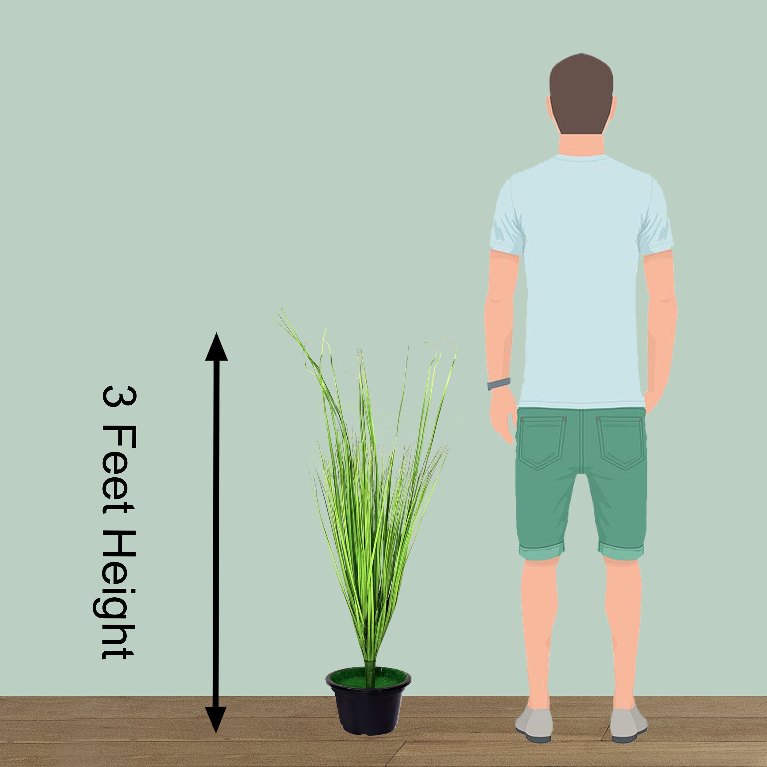 36" ( 91 cm ) Artificial Shrubs Onion Grass Plant Pack of 2