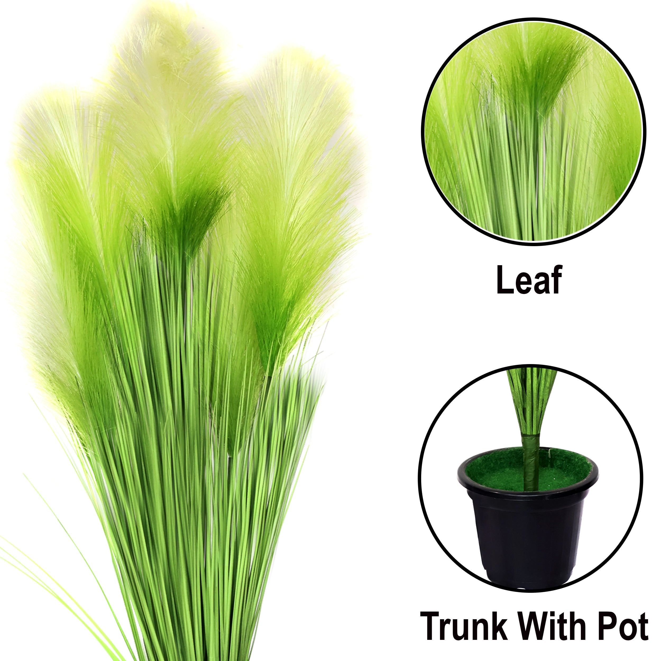 38.4" ( 97 cm )  Artificial Plants with Reed Flowers Pack of 2