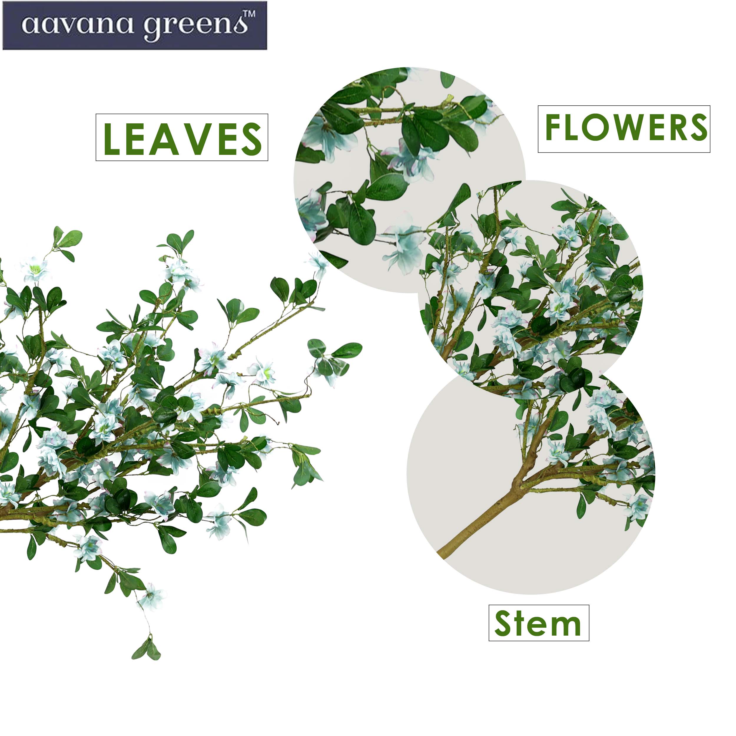 5 Feet( 152 CM )Magnolia Flower Artificial Plants Pack Of 1