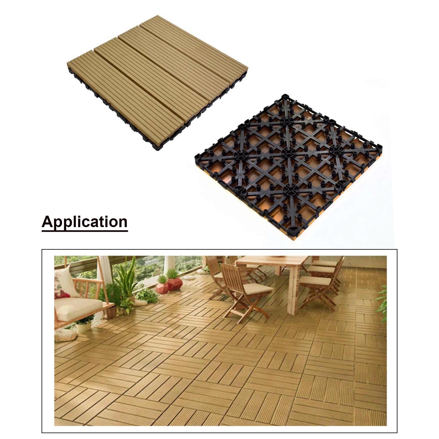 WPC Deck Tiles (30x30 CM) Teak