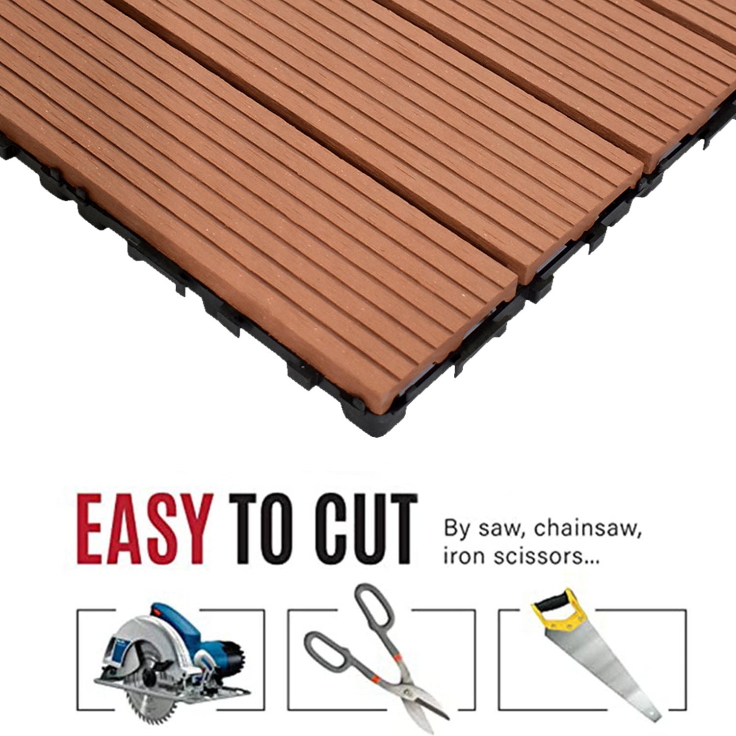 WPC Deck Tiles (30x30 CM) Brown
