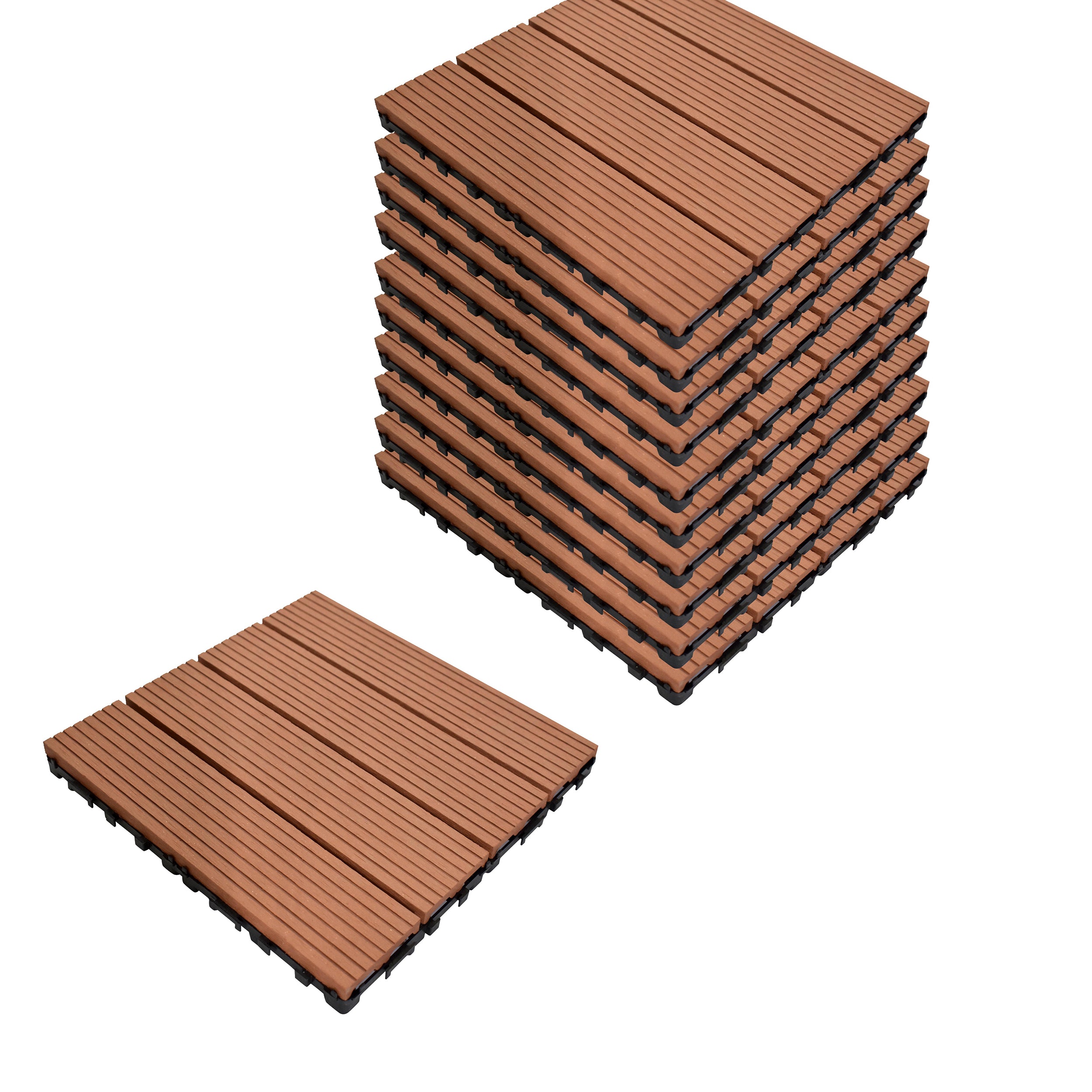 WPC Deck Tiles (30x30 CM) Brown