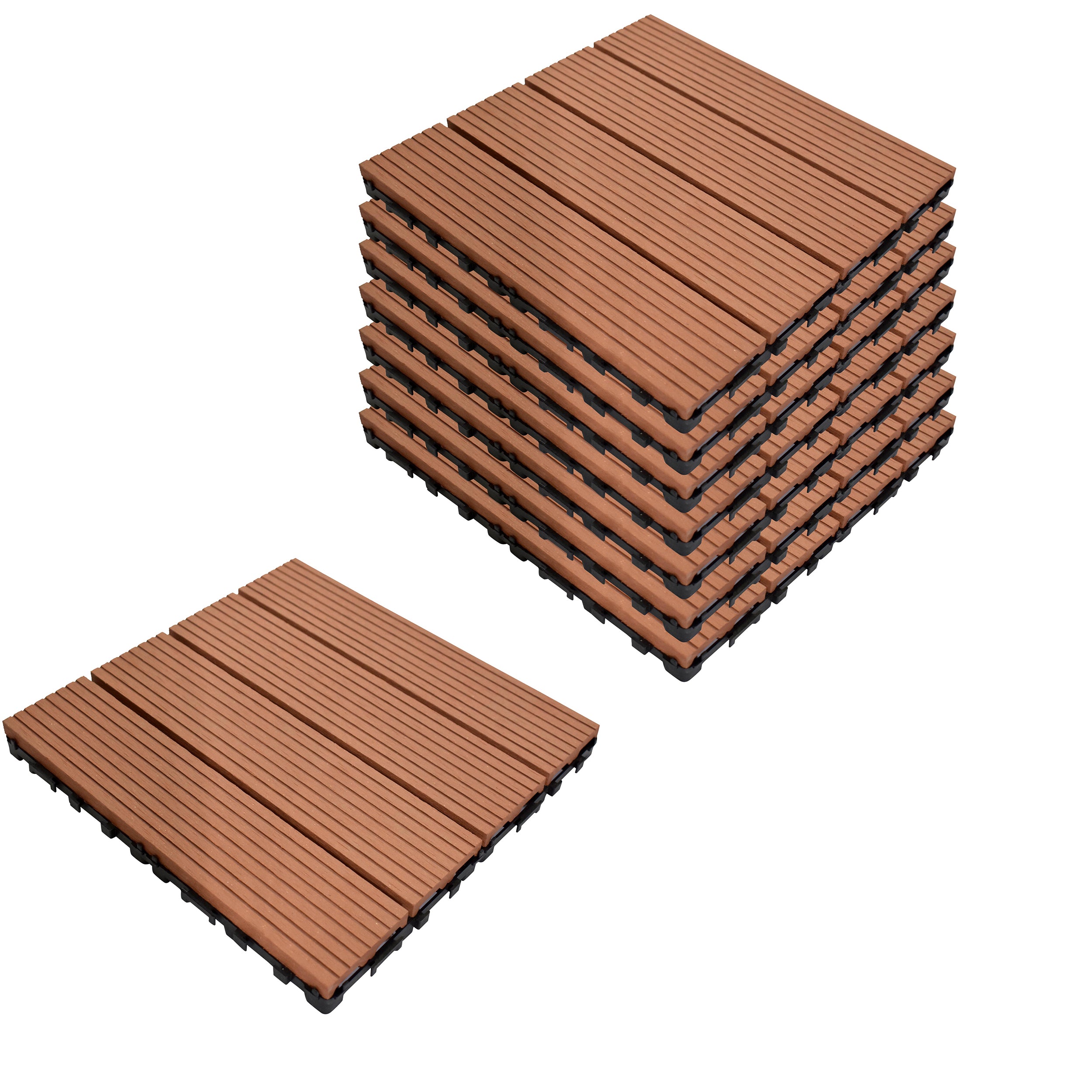 WPC Deck Tiles (30x30 CM) Brown
