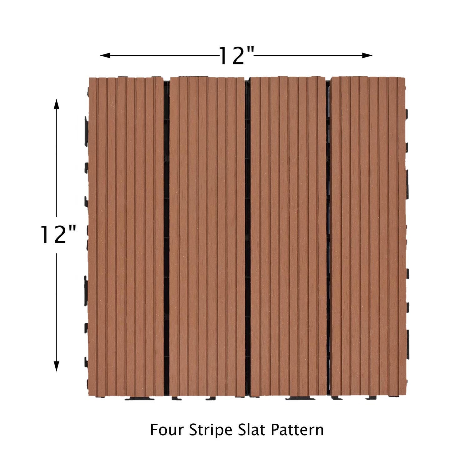 WPC Deck Tiles (30x30 CM) Brown