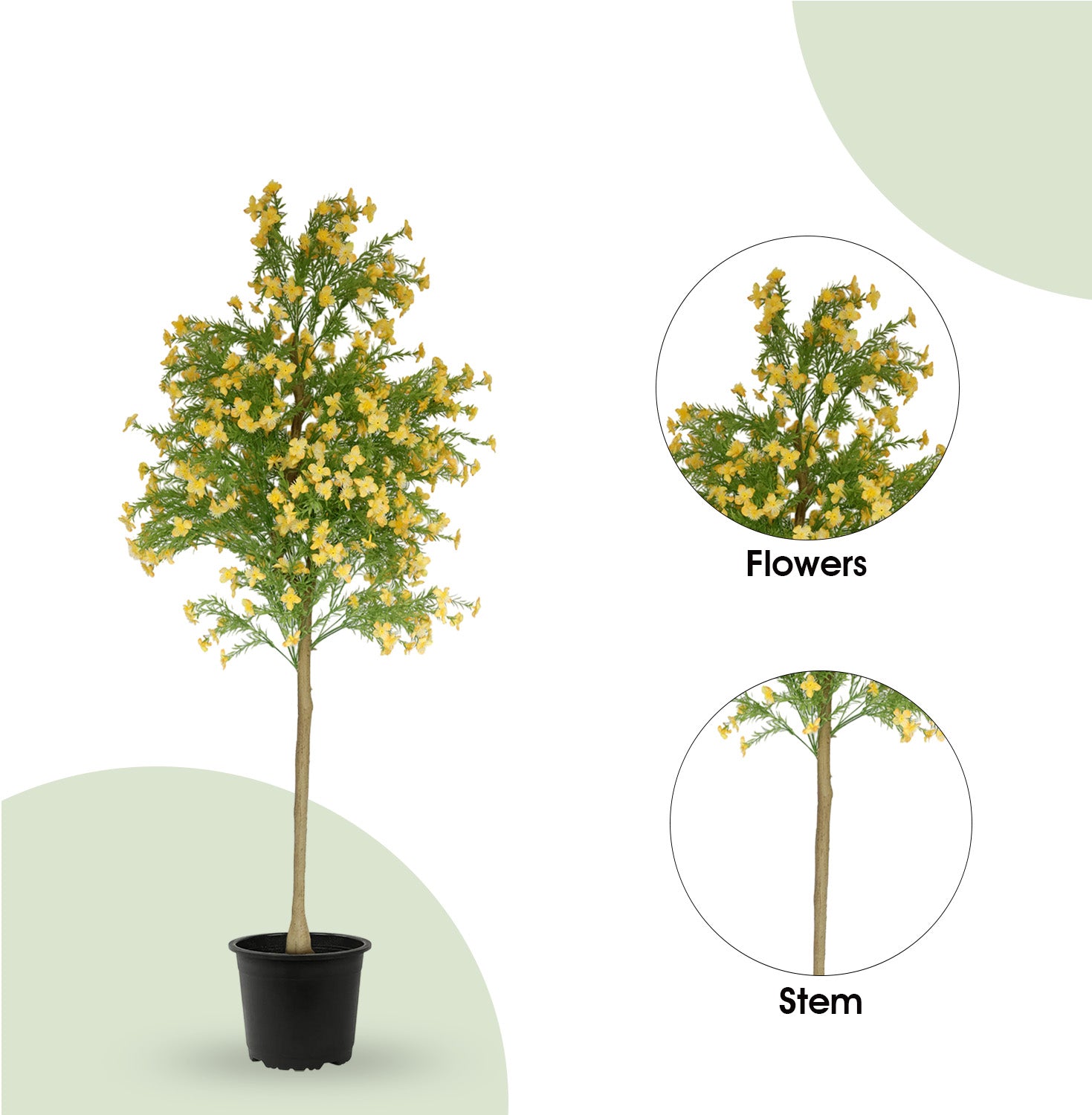 4.1 Feet (123 CM) Artificial Plant for Indoor and Outdoor, Home, Shop, Office, Restaurant Decoration Dark Green (Pack of 1)