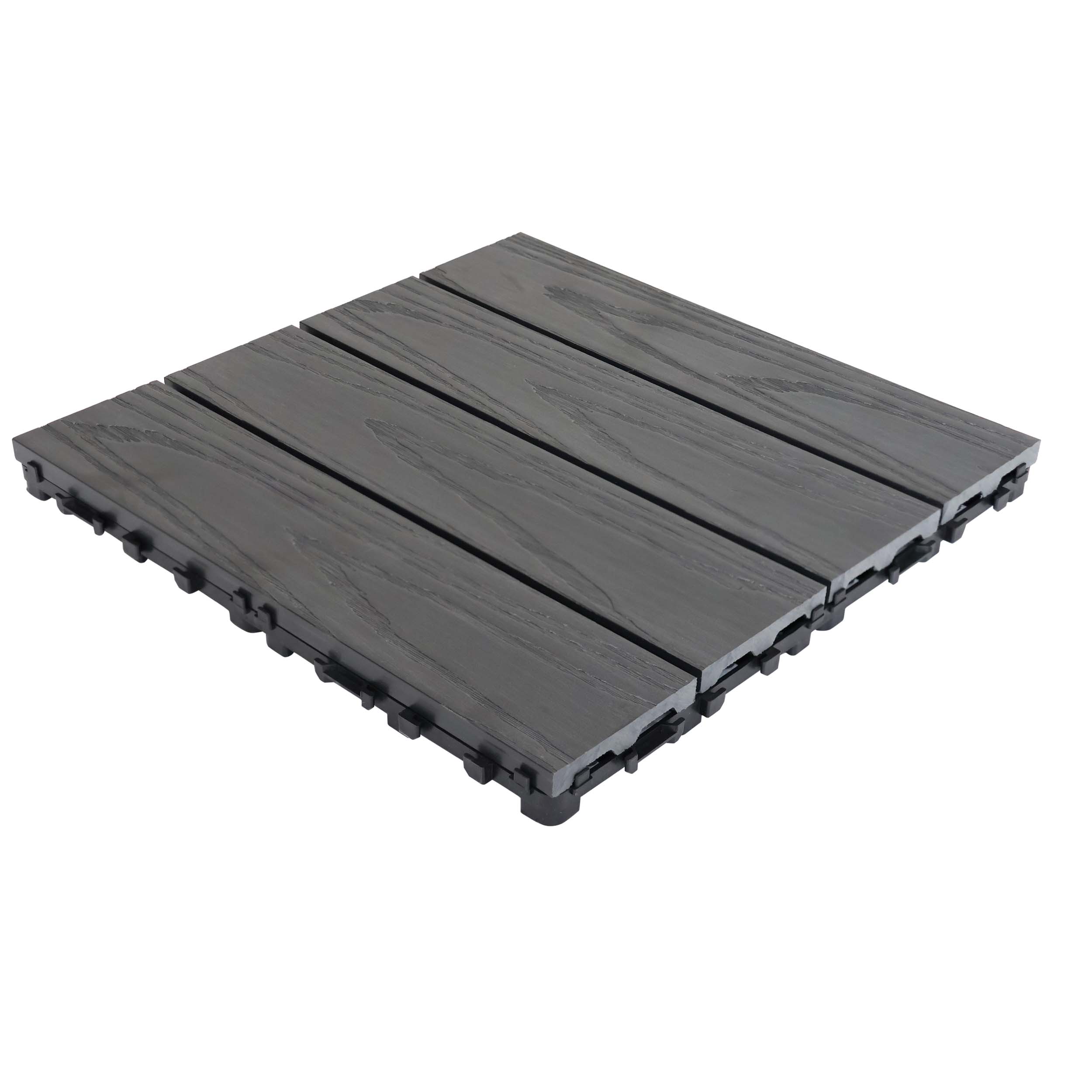 WPC Deck Tiles (30x30 CM) 3D Light Grey