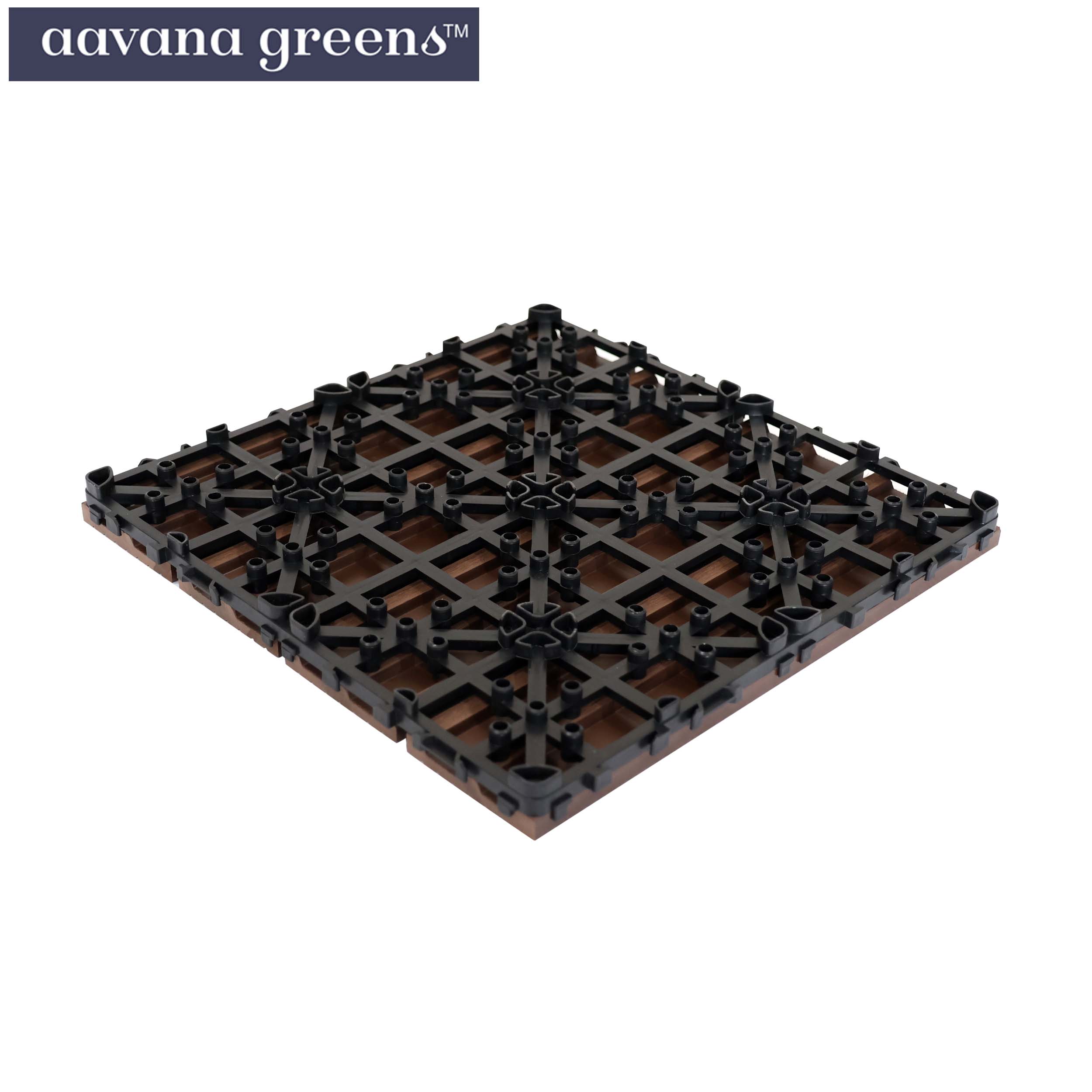 WPC Deck Tiles (30x30 CM) 3D Teak