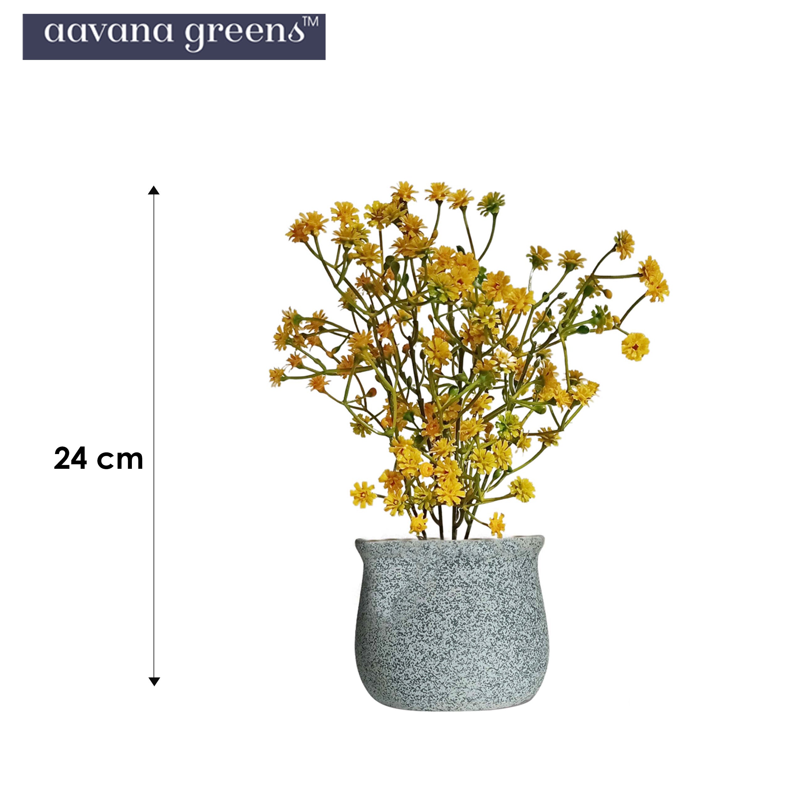 Artificial Bonsai Plant With CERAMIC POT (Height - 24 CM)