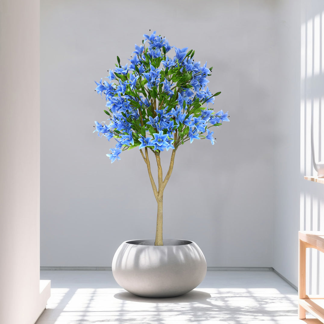 4 Feet ( 121 cm ) Blue Lily flower Artificial Plants Pack of 1