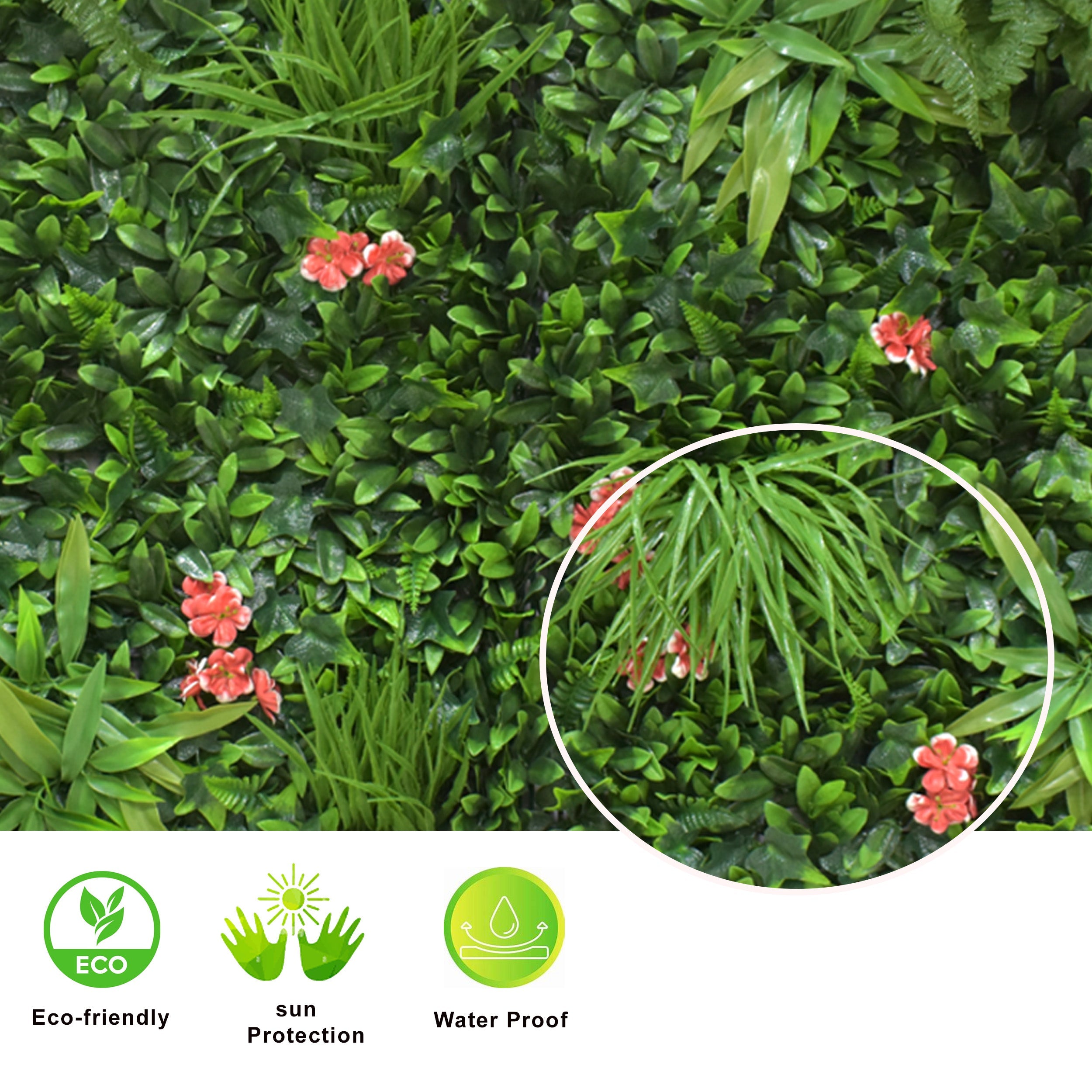 Artificial Vertical Garden Wall Panel 100X100 CM