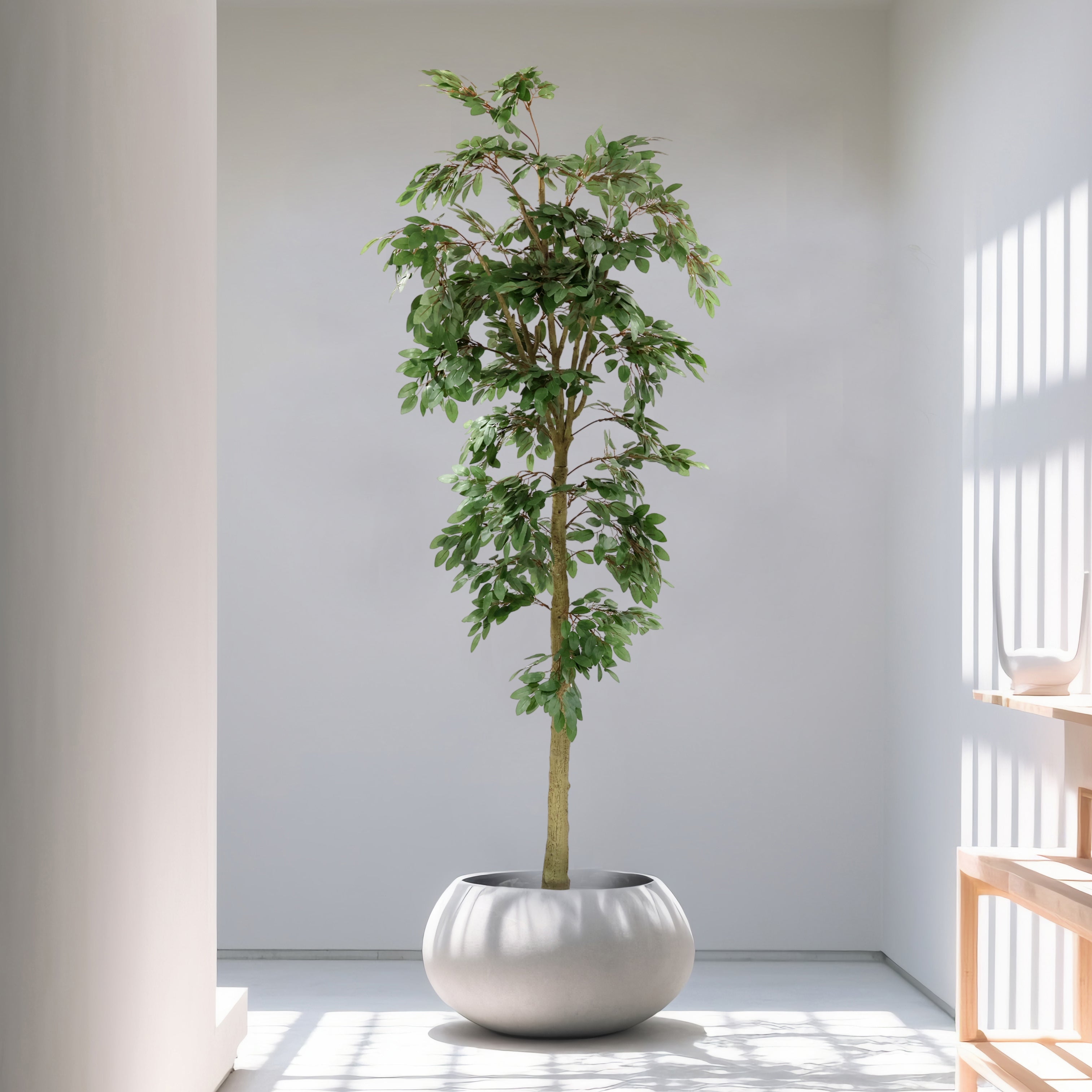 8 Feet (240 CM) Artificial Plant for Indoor and Outdoor, Home, Shop, Office, Restaurant Decoration Dark Green (Pack of 1)