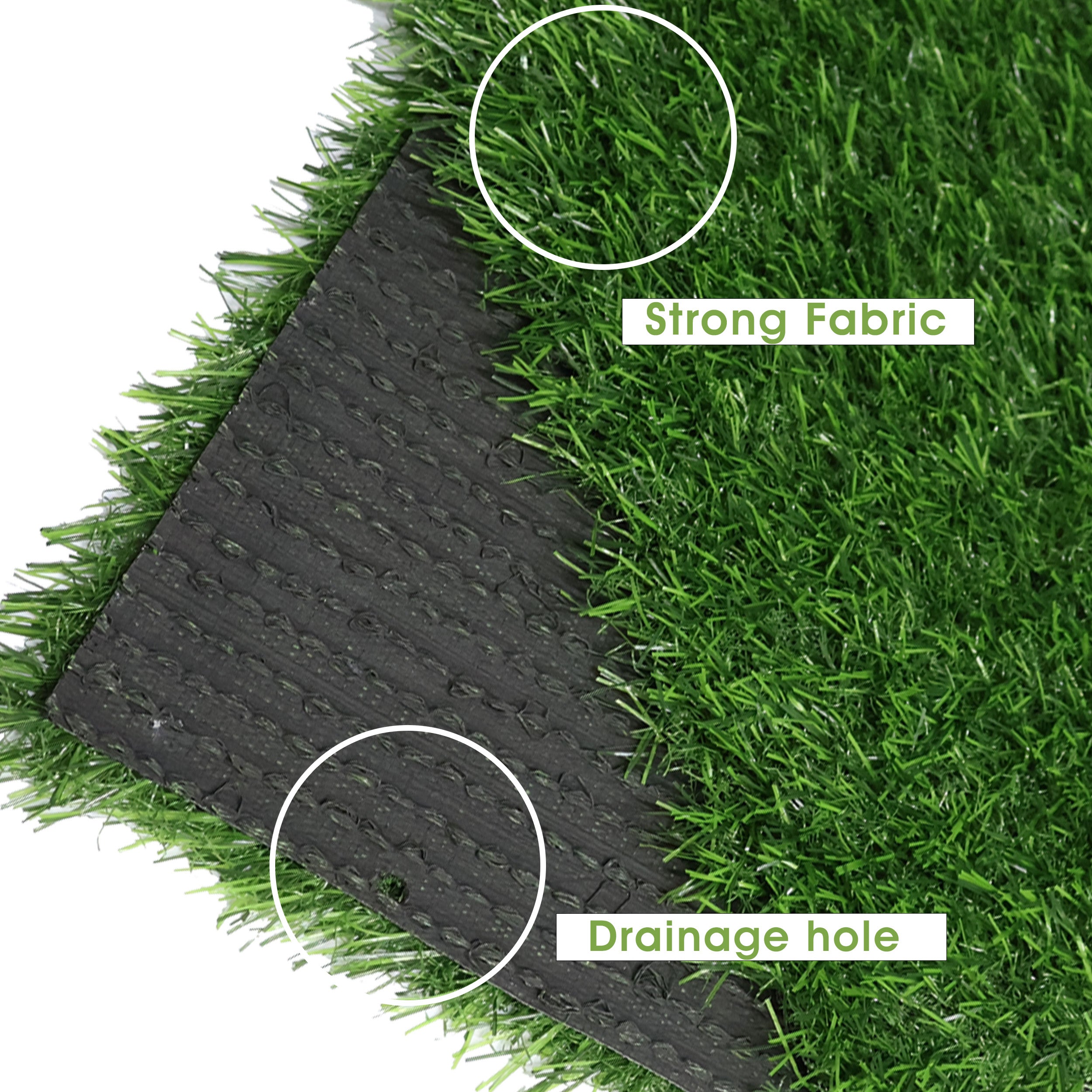 25mm Emerald Artificial Grass 6.5 Feet Width PE & PU Material Grass For Indoor And Outdoor Use