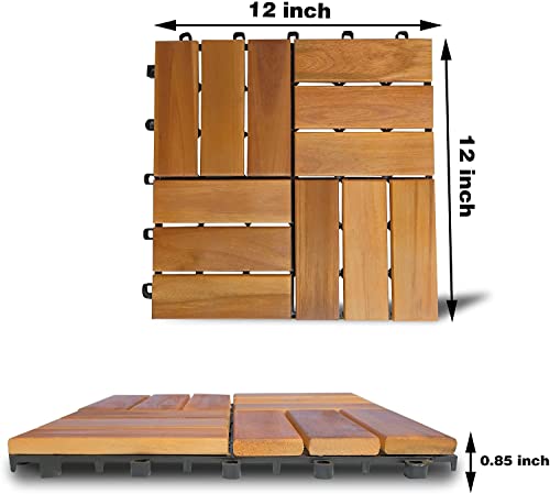 Acacia Wooden Deck Tiles 30X30 CM