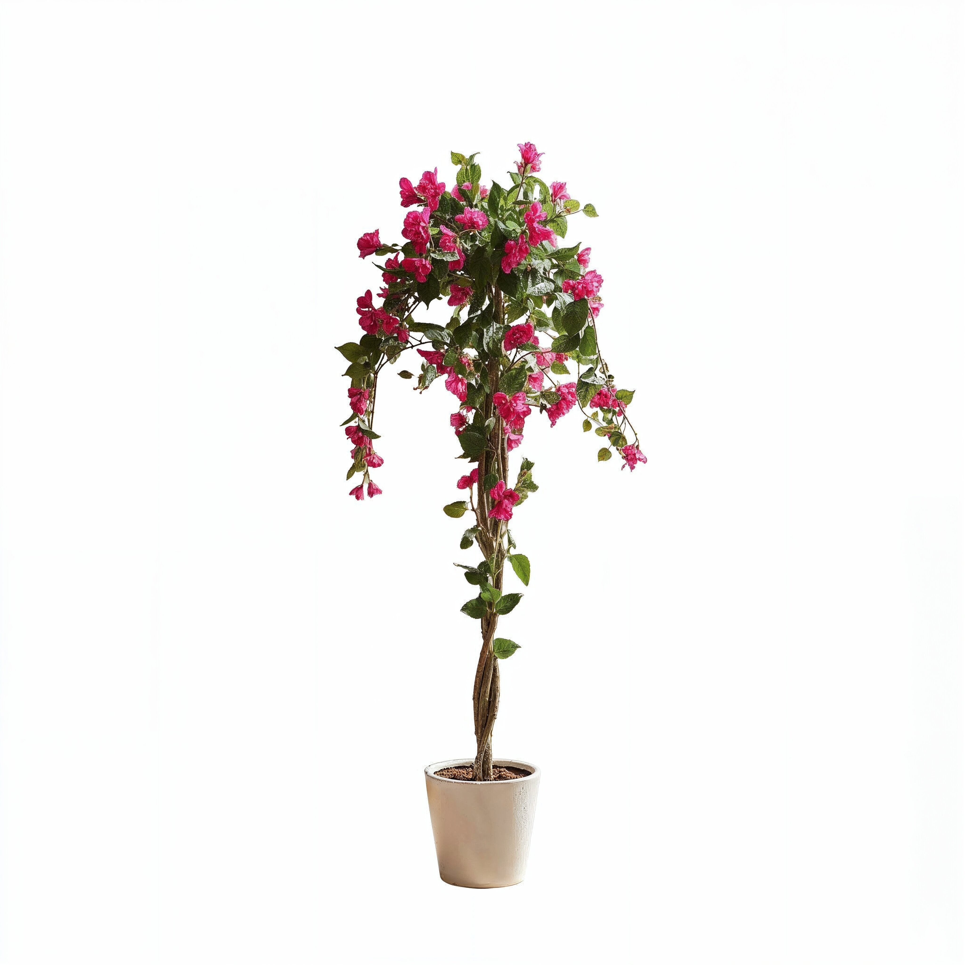 5.2 Feet (155 CM) Artificial Bougainvillea Plant for Indoor and Outdoor, Home, Shop, Office, Restaurant Decoration Dark Green (Pack of 1, Without Pot)
