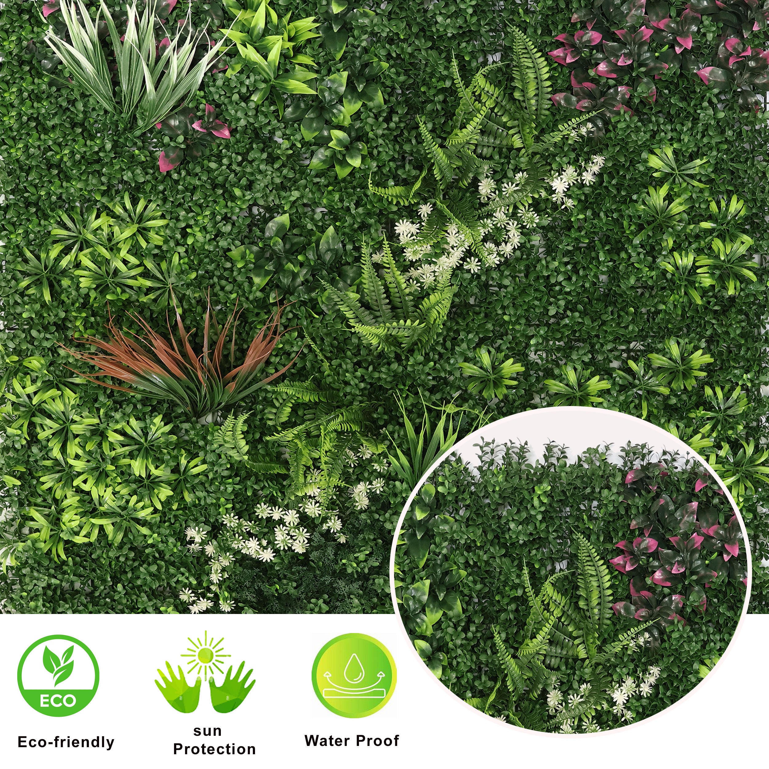 Artificial Vertical Garden Wall Panel 100X100 CM