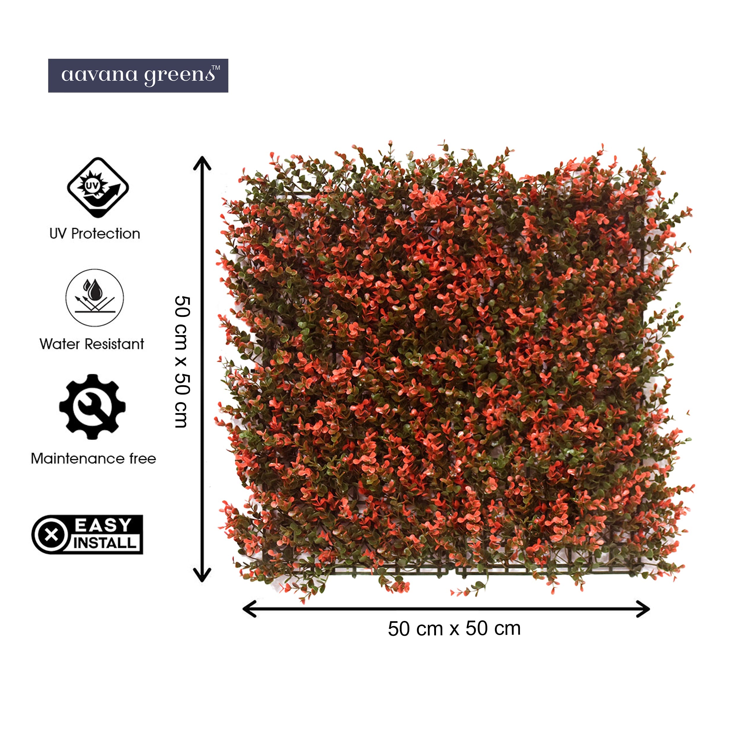 Artificial Vertical Garden Wall Panel 50X50 CM