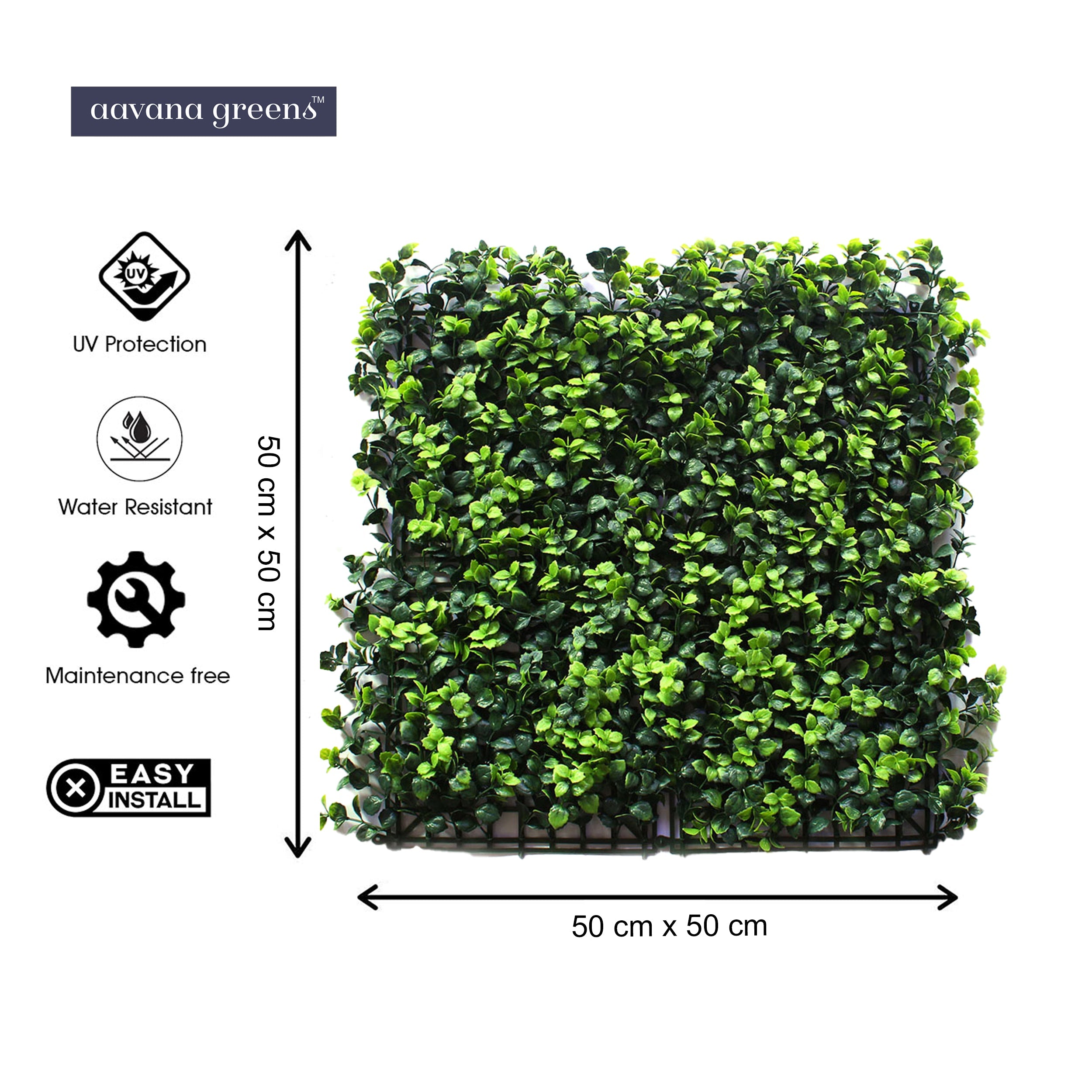 Artificial Vertical Garden Wall Panel 50X50 CM