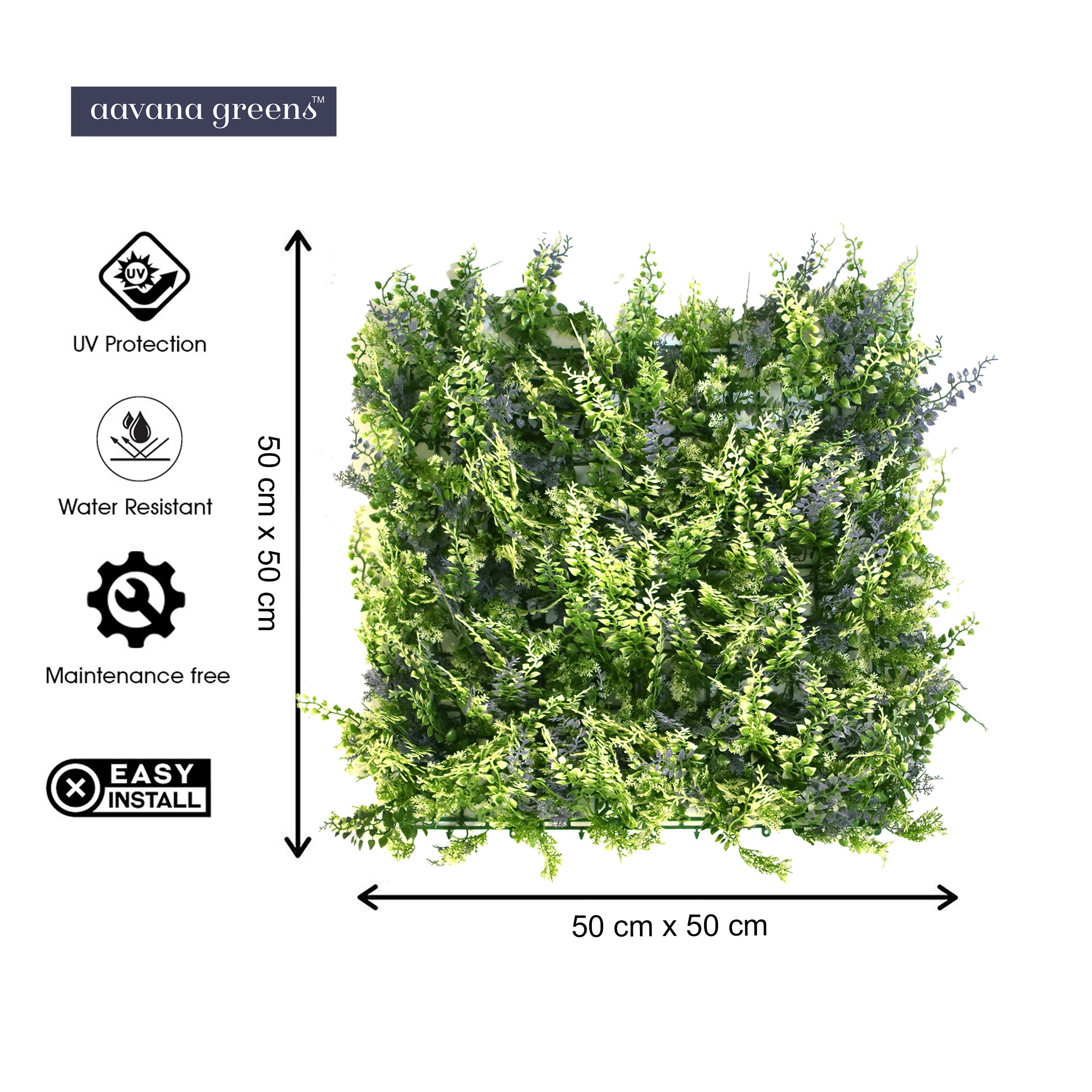 Artificial Vertical Garden Wall Panel 50X50 CM