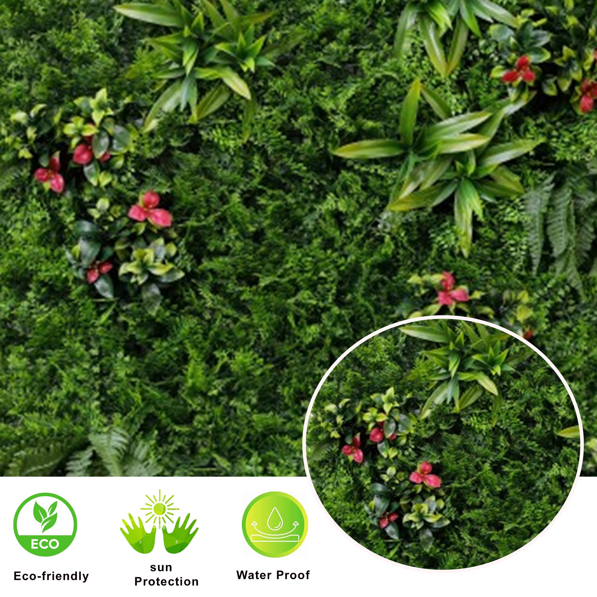 Artificial Vertical Garden Wall Panel 100X100 CM