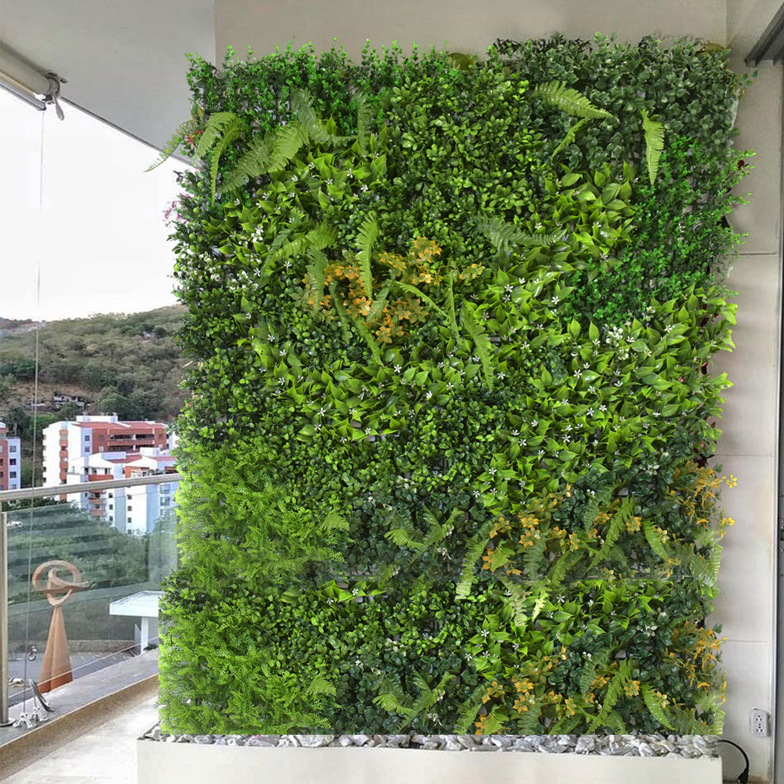 Aavana Greens Artificial Vertical Garden Wall Panel 100X100 CM For Home & Office Decoration 100% UV Indoor And Outdoor Use Option 18