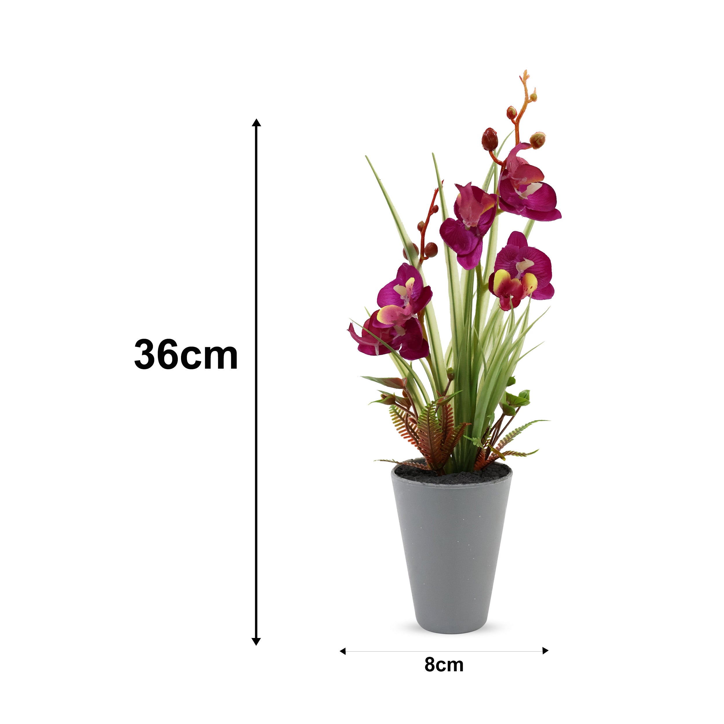 Aavana greens Artificial Bonsai Plant, Orchid Artificial Flowers Plant, Artificial Decorative Plant Home Office Indoor and Outdoor Decoration Option 1