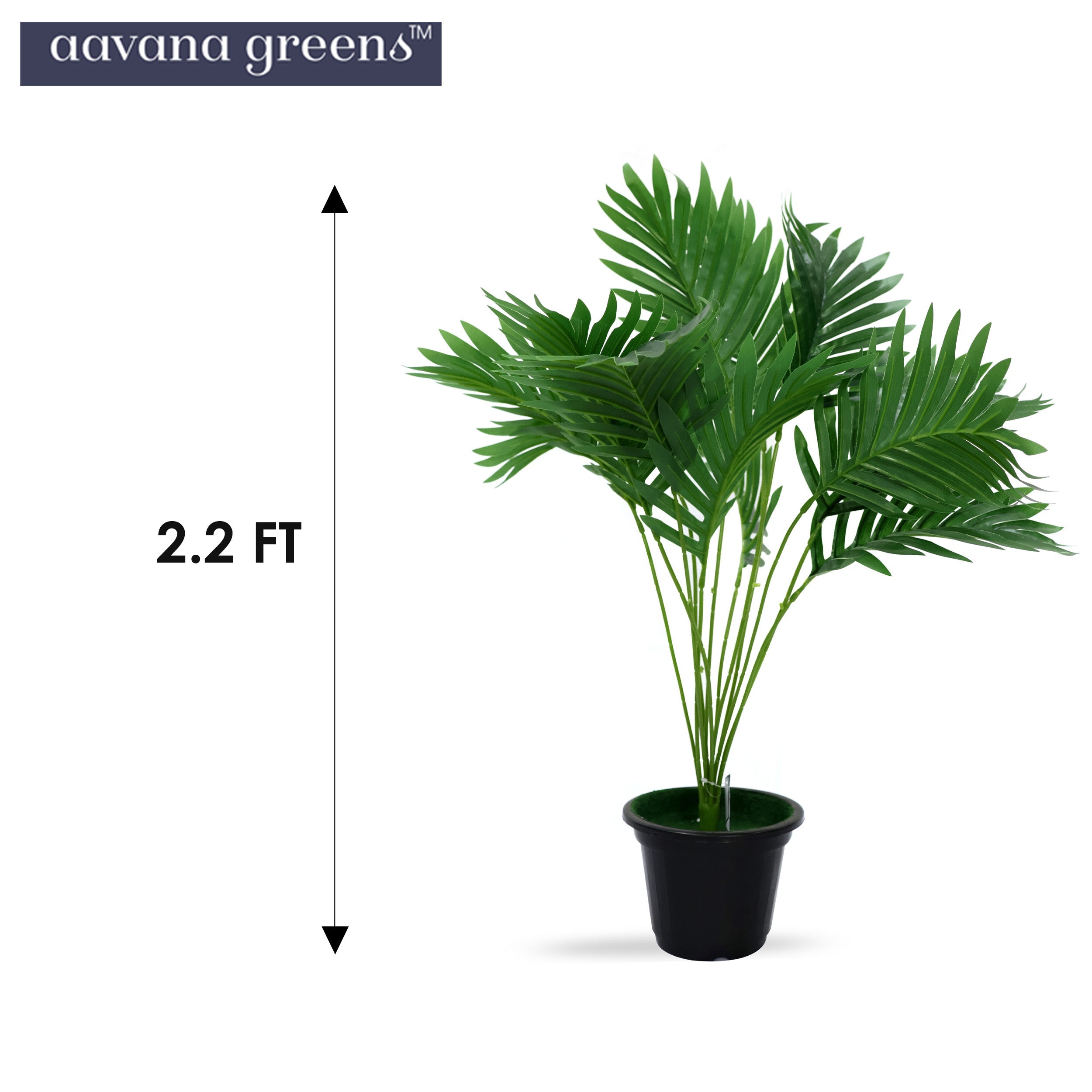 AAVANA GREENS 26" Decorative Artificial Plants in Pots Indoor and Outdoor for Home Wall Desk Bedroom Restaurant Decoration, Realistic Lush Green Leaves