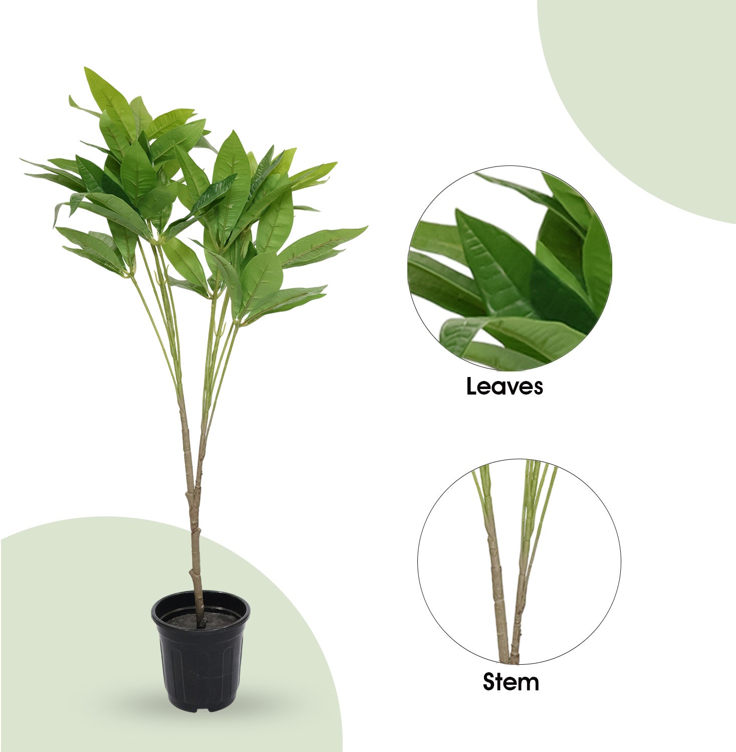 3.2 Feet (96 CM) Artificial Plant for Indoor and Outdoor, Home, Shop, Office, Restaurant Decoration Dark Green (Pack of 1)