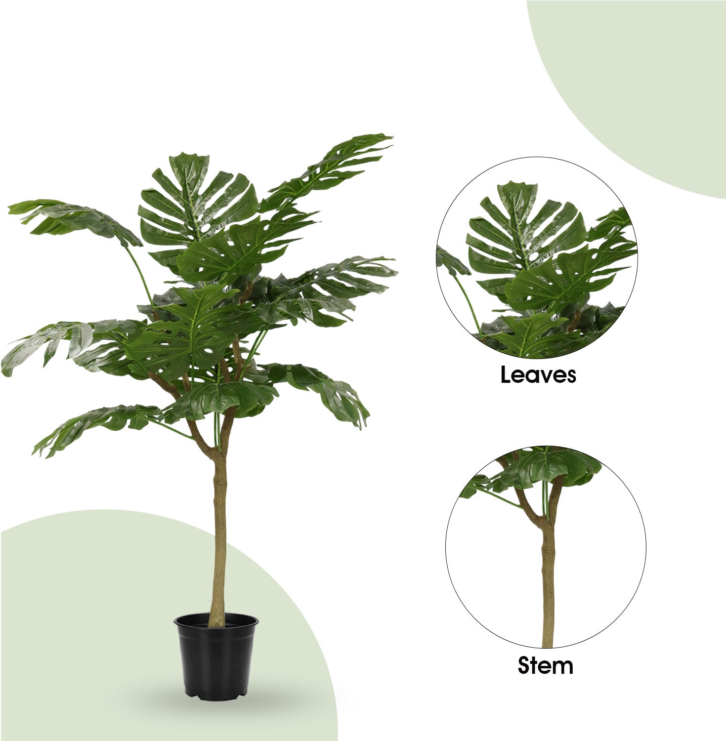 4.6 Feet (138 CM) Artificial Plant for Indoor and Outdoor, Home, Shop, Office, Restaurant Decoration Dark Green (Pack of 1)