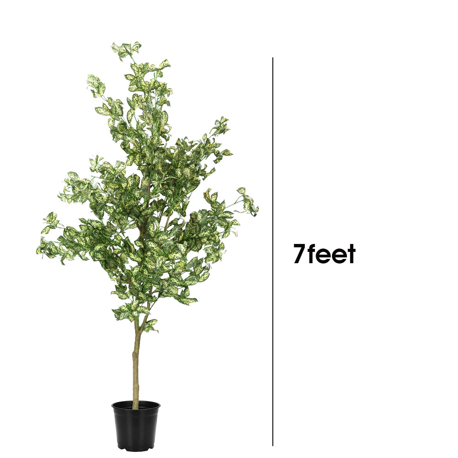 7 Feet (210 CM) Artificial Plant for Indoor and Outdoor, Home, Shop, Office, Restaurant Decoration Dark Green (Pack of 1)