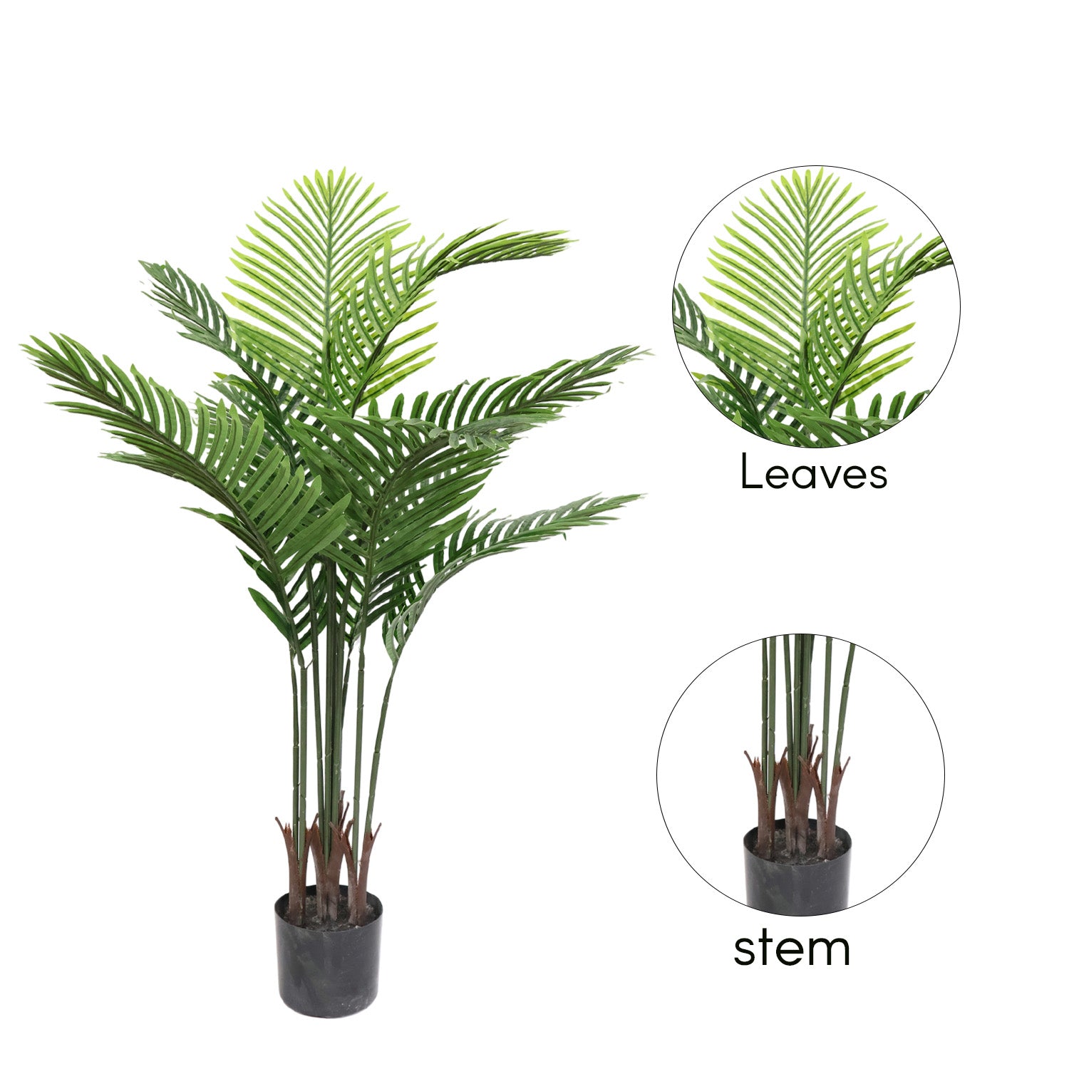 4 Feet (120 CM) Artificial Bamboo Plant for Indoor and Outdoor, Home, Shop, Office, Restaurant Decoration Dark Green (Pack of 1)