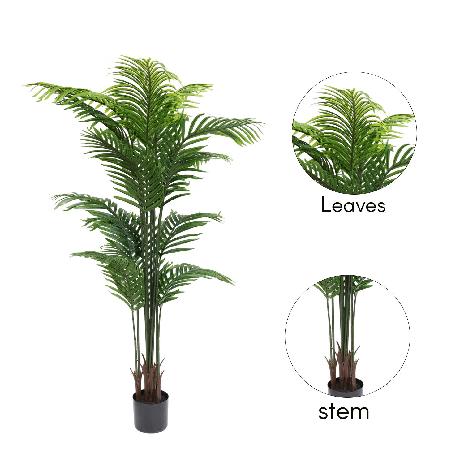 5.4 Feet (162 CM) Artificial Bamboo Plant for Indoor and Outdoor, Home, Shop, Office, Restaurant Decoration Dark Green (Pack of 1)