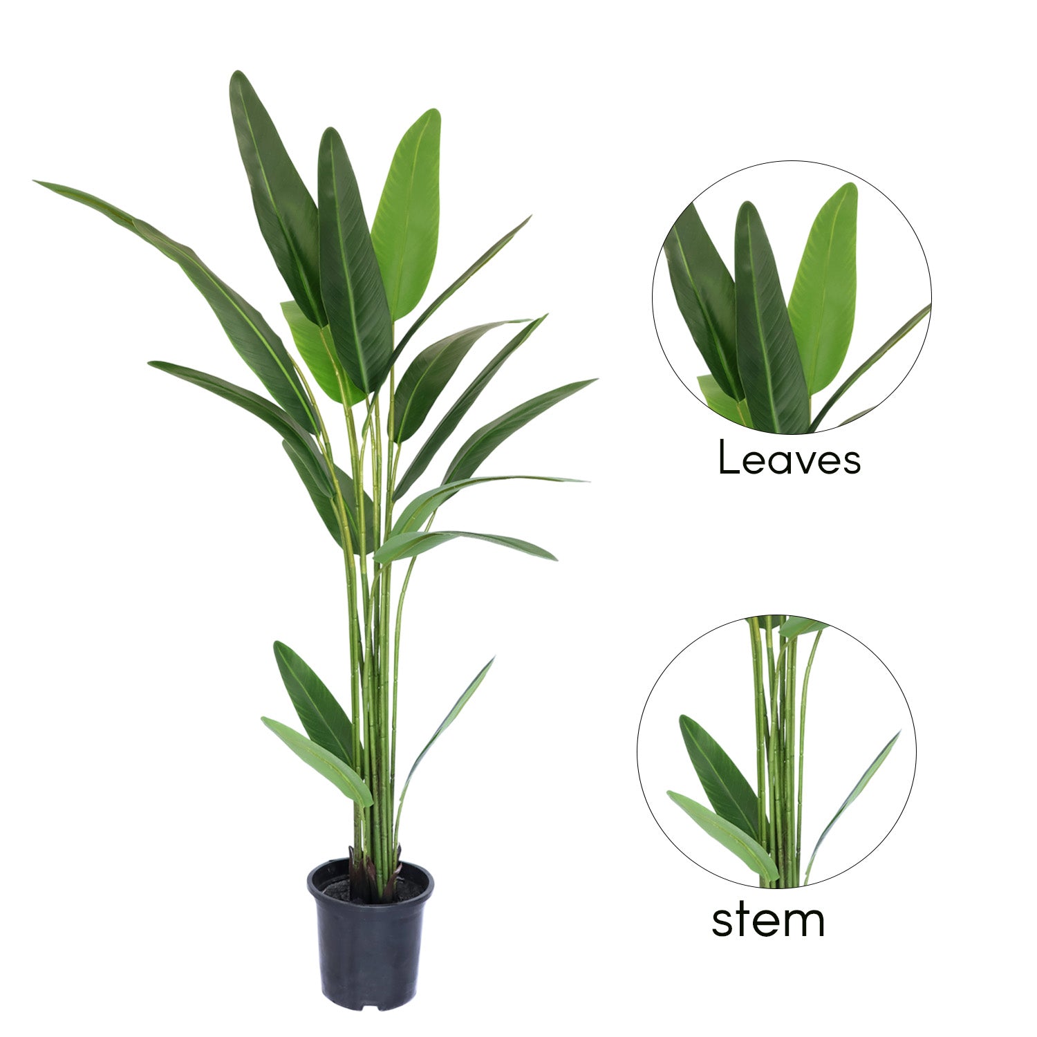 4.11 Feet (125 CM) Artificial Bamboo Plant for Indoor and Outdoor, Home, Shop, Office, Restaurant Decoration Dark Green (Pack of 1)