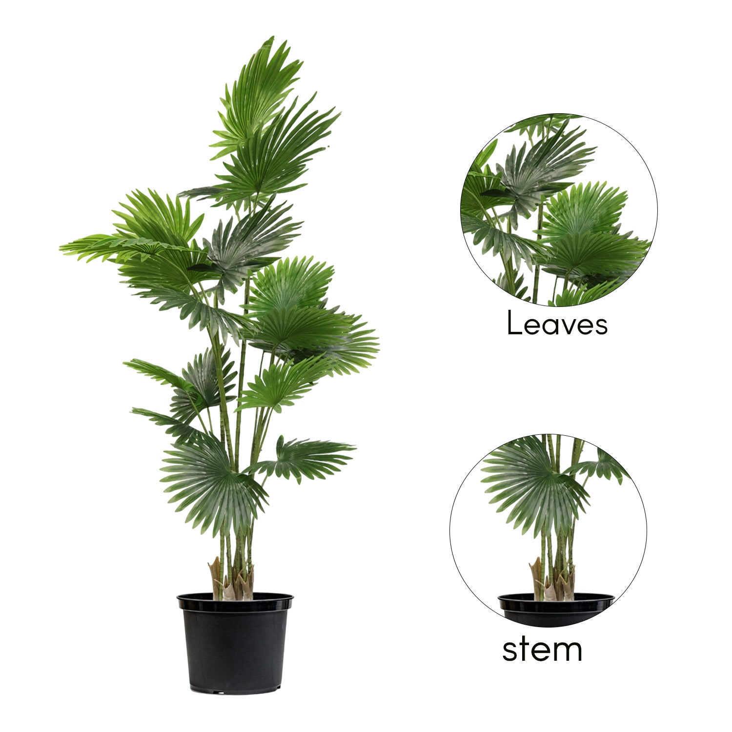 6.5 Feet (195 CM) Artificial Bamboo Plant for Indoor and Outdoor, Home, Shop, Office, Restaurant Decoration Dark Green (Pack of 1)