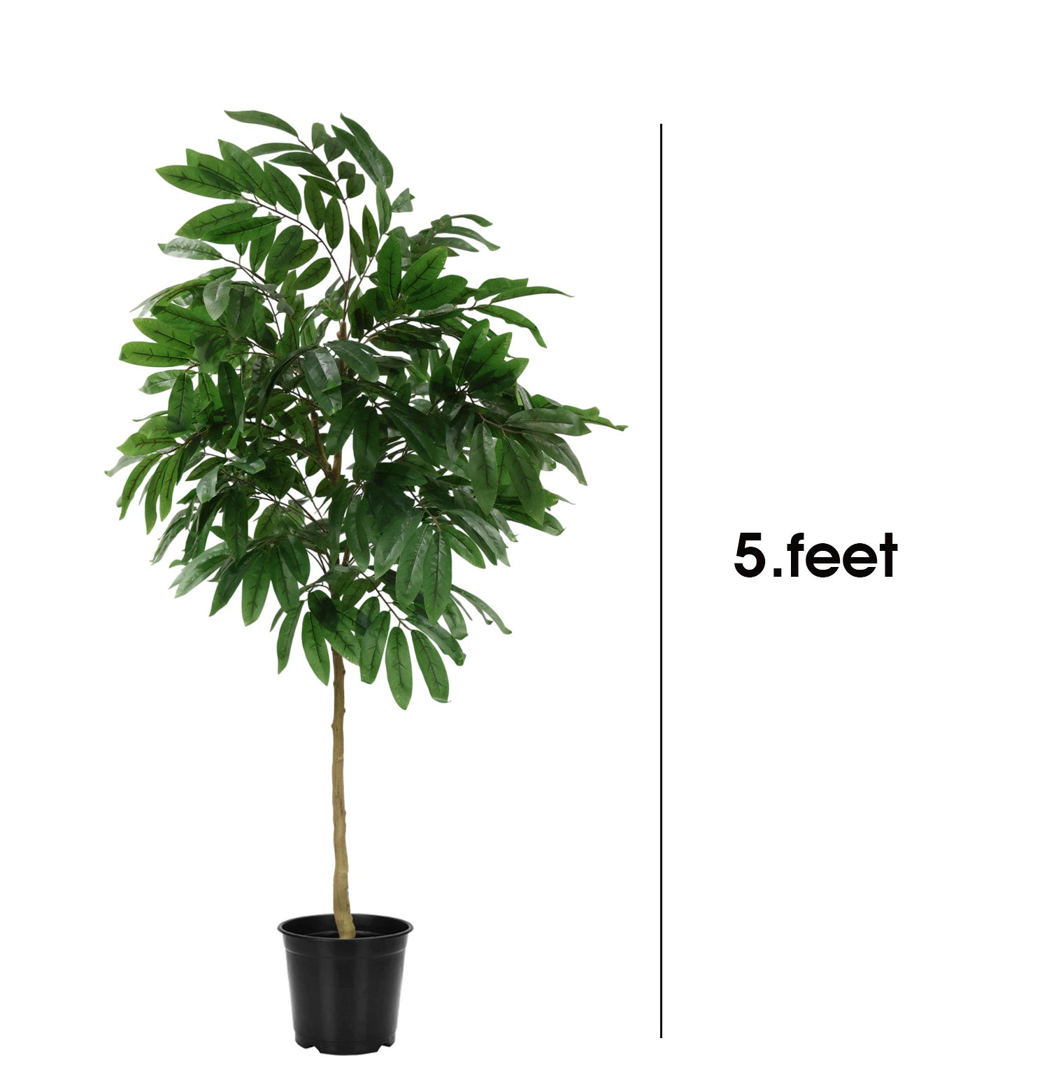 5 Feet (150 CM) Artificial Plant for Indoor and Outdoor, Home, Shop, Office, Restaurant Decoration Dark Green (Pack of 1)