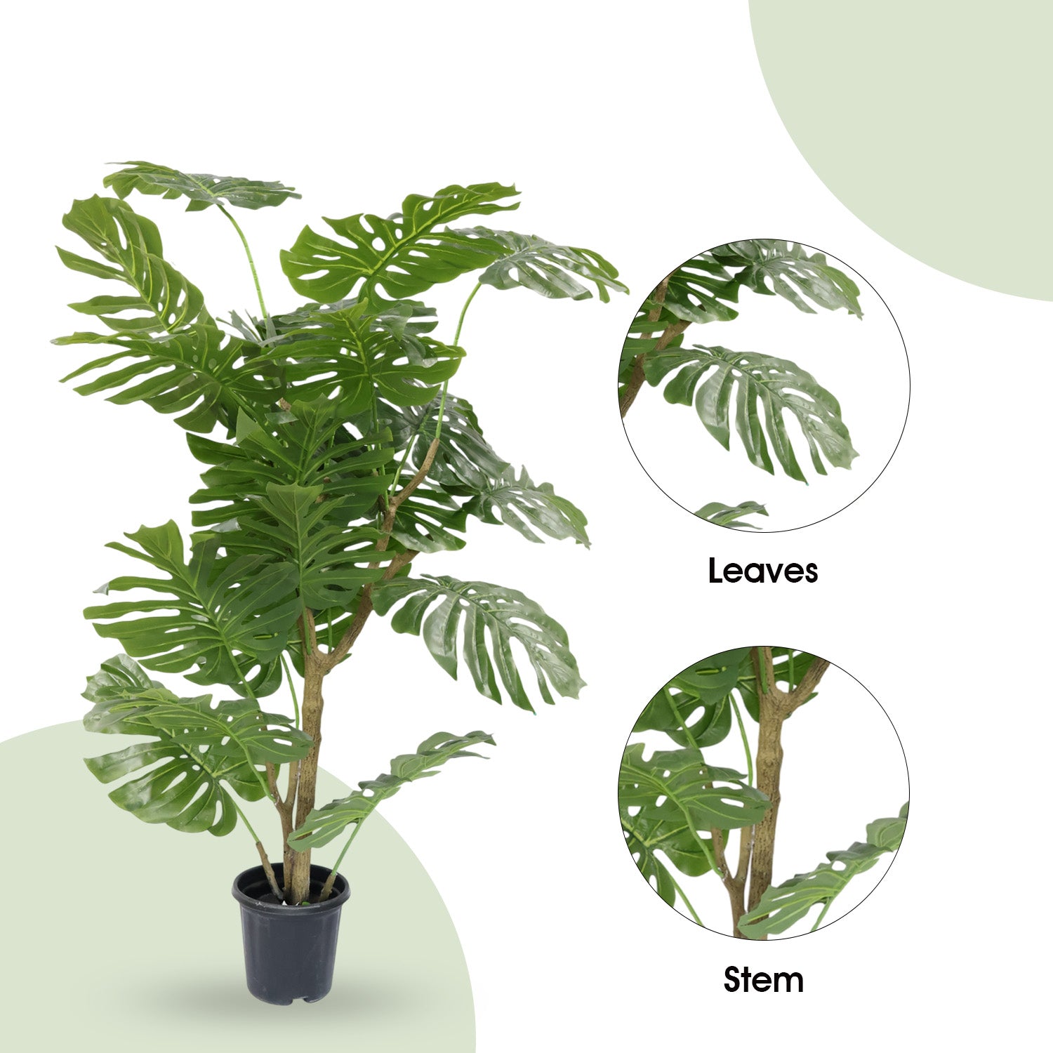 4.6 Feet (138 CM) Artificial Plant for Indoor and Outdoor, Home, Shop, Office, Restaurant Decoration Dark Green (Pack of 1)