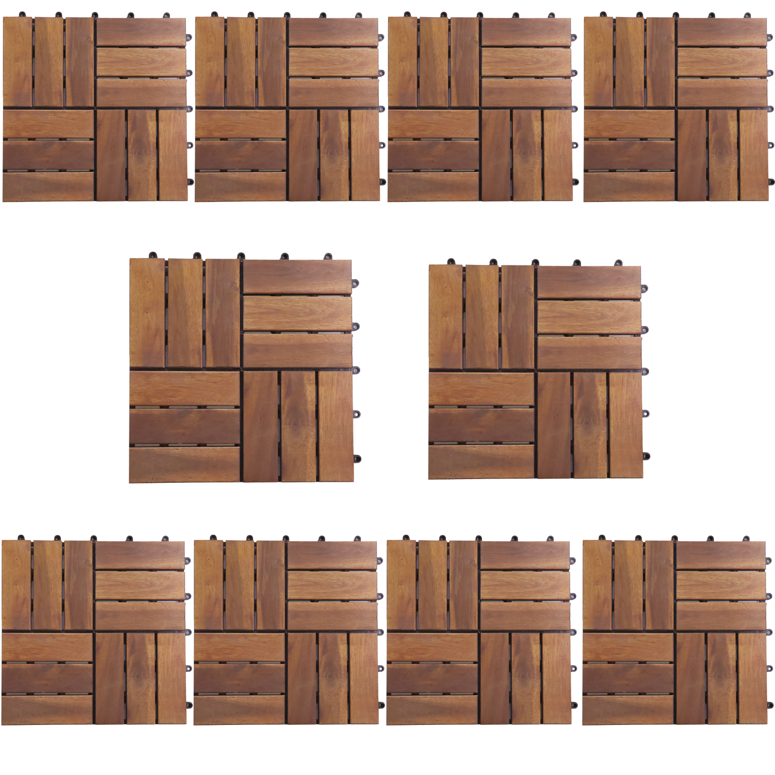 Acacia Wooden Deck Tiles 30X30 CM