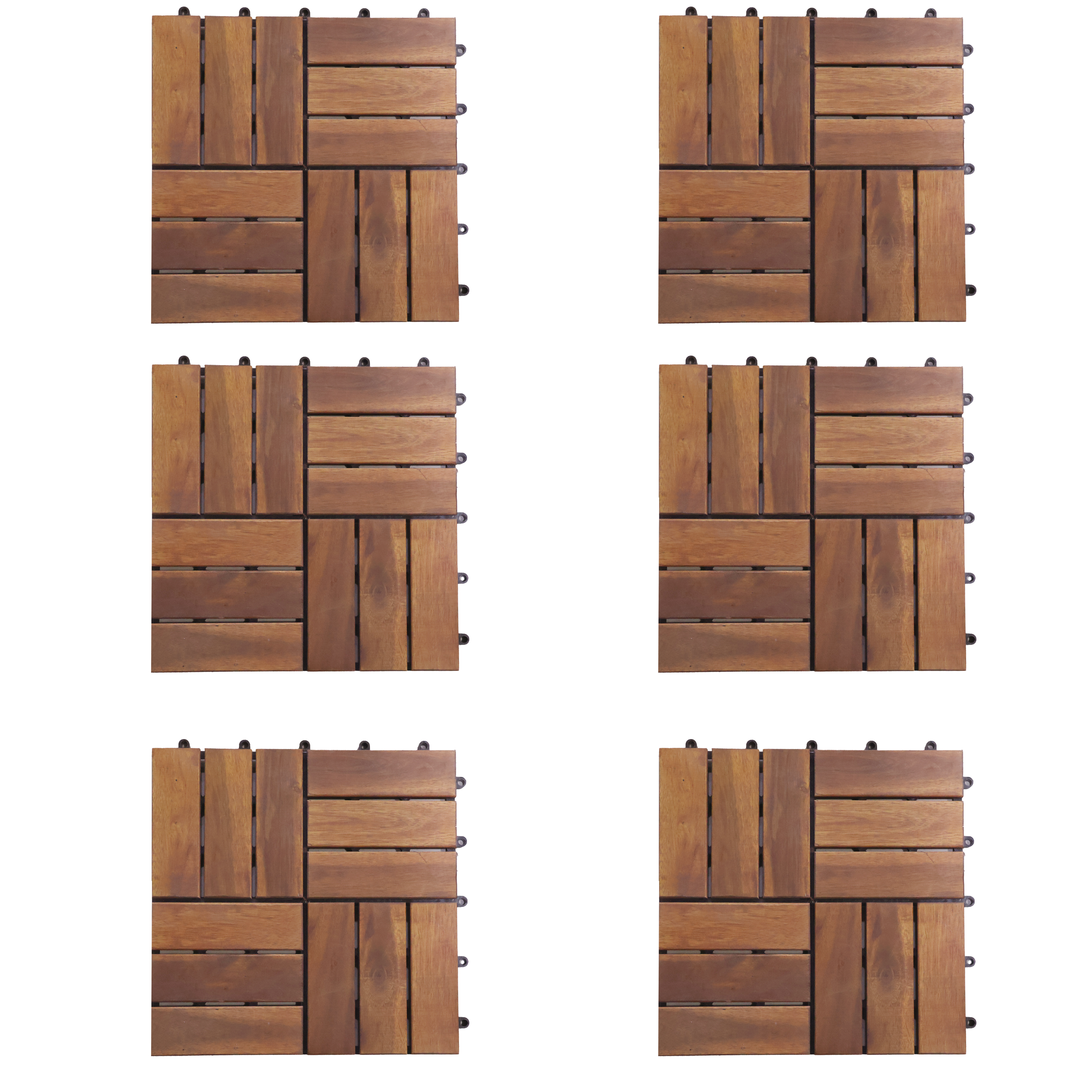 Acacia Wooden Deck Tiles 30X30 CM