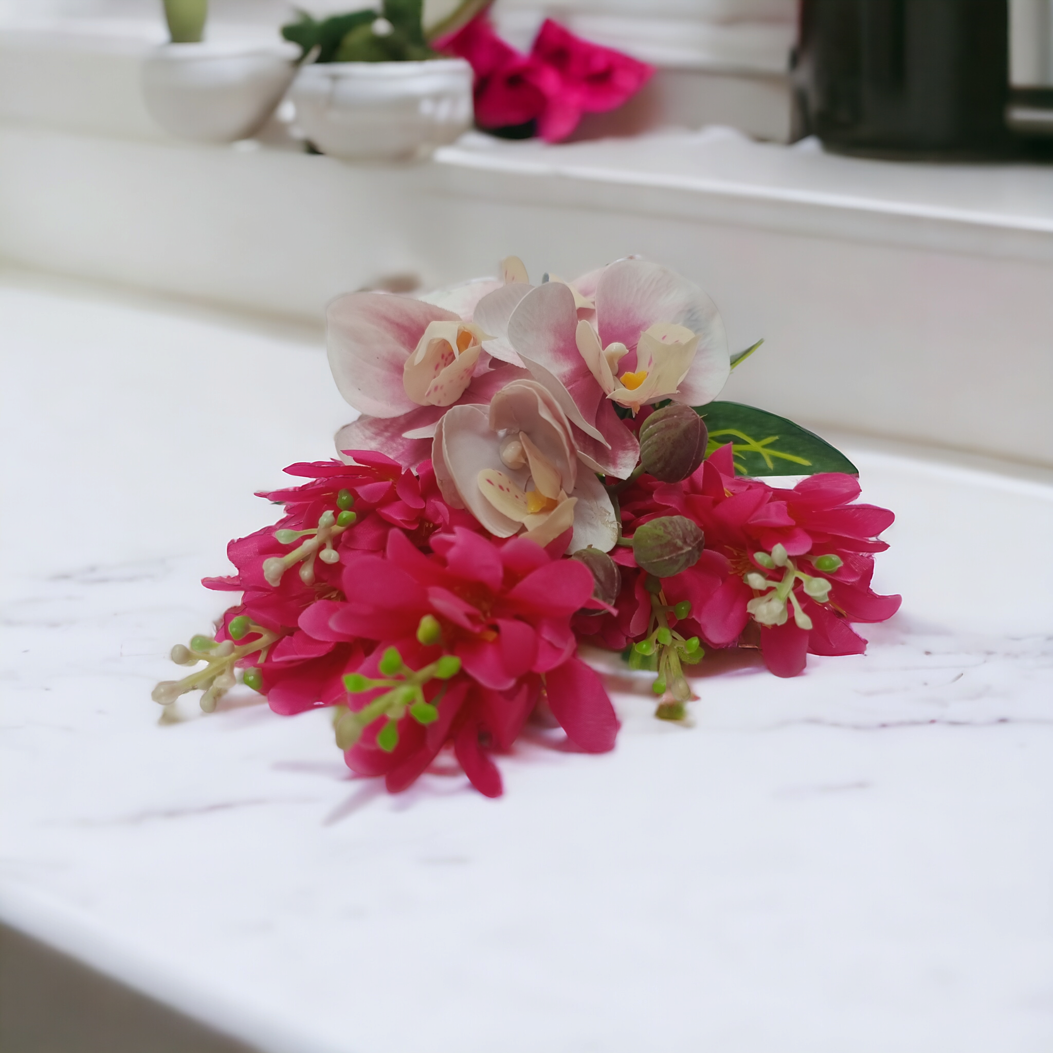 Artificial Flower Bunch Bouquet for Valentines Day (Without Pot)