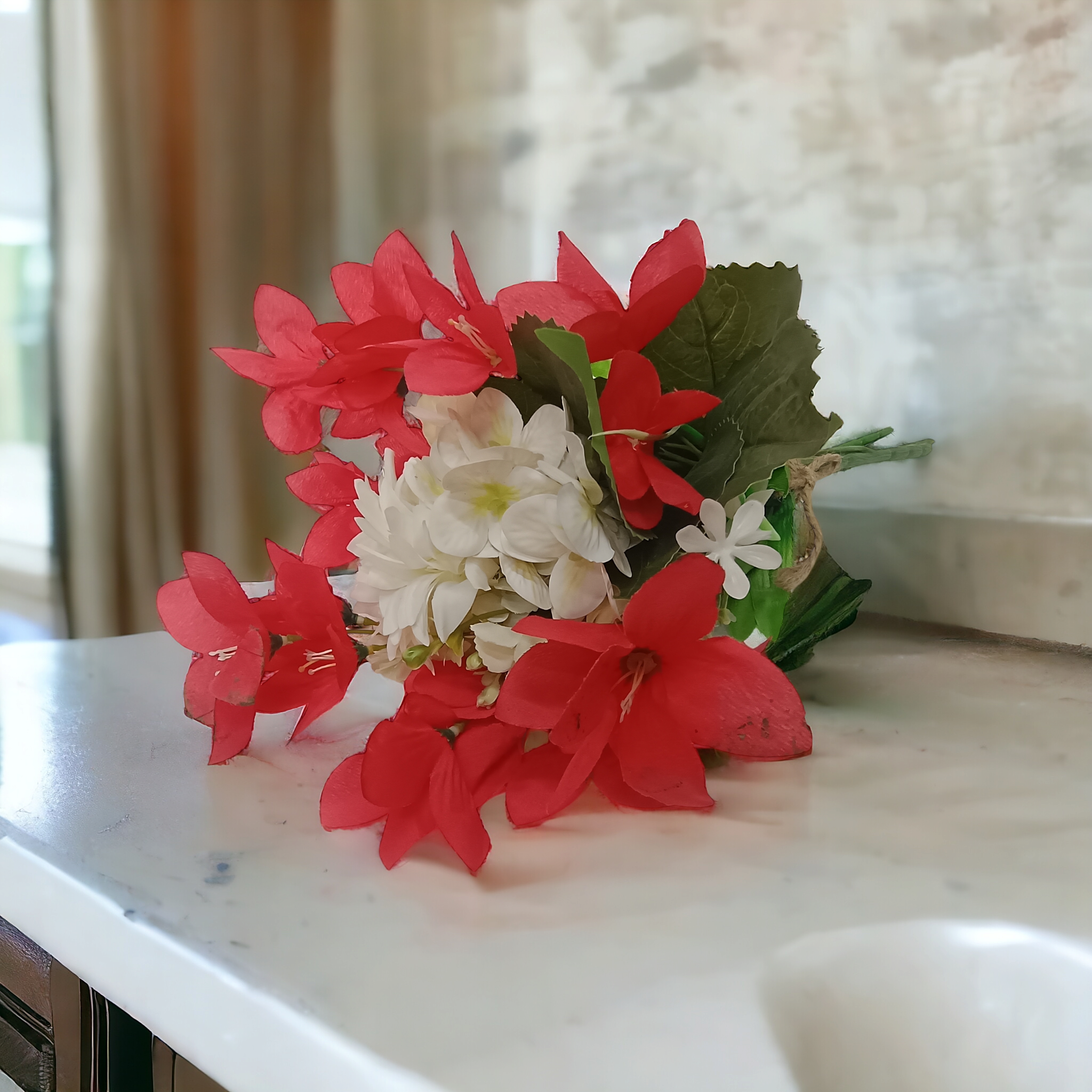 Artificial Flower Bunch Bouquet for Valentines Day (Without Pot)